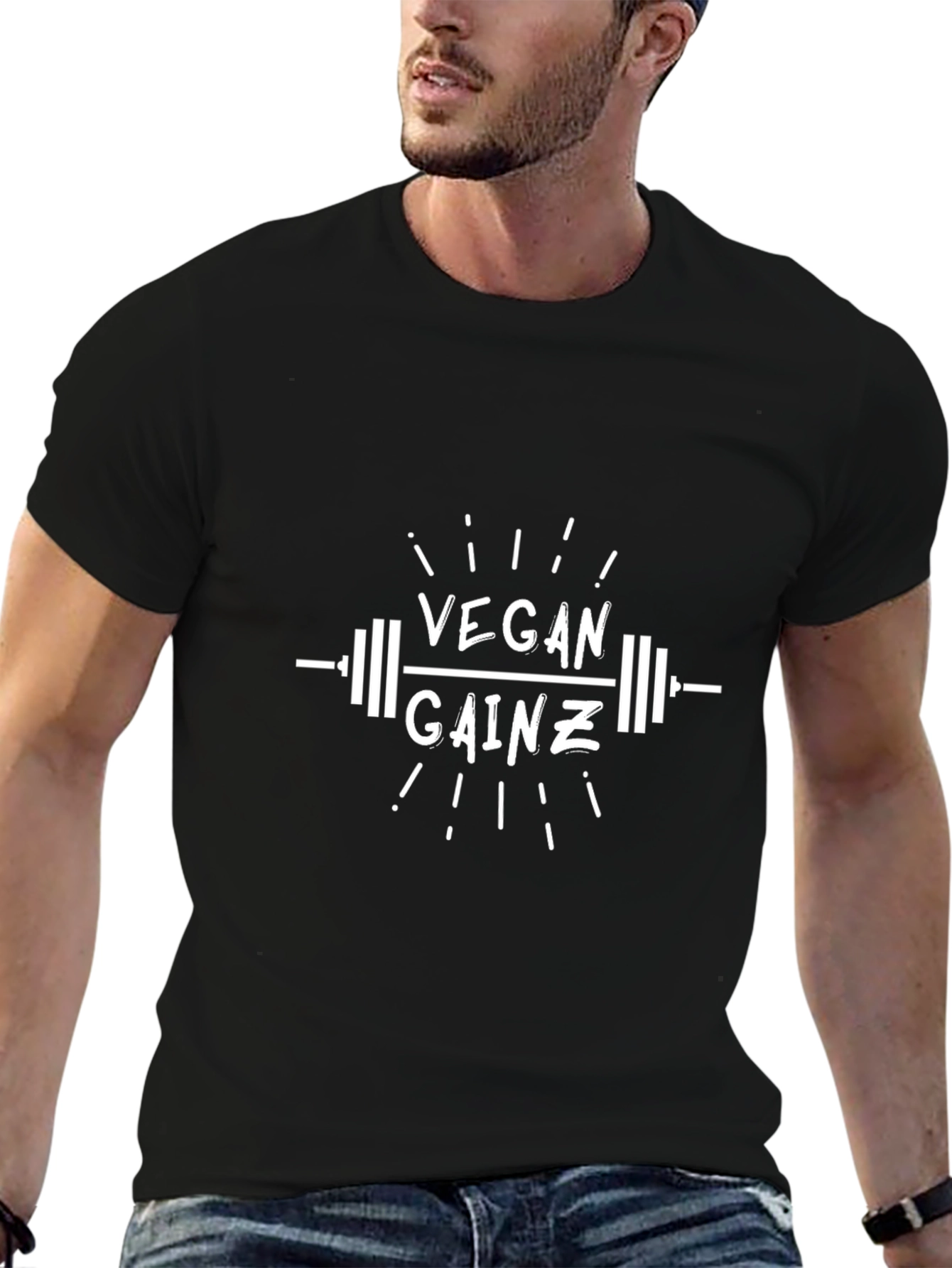 Vegan Gainz Black T-Shirt