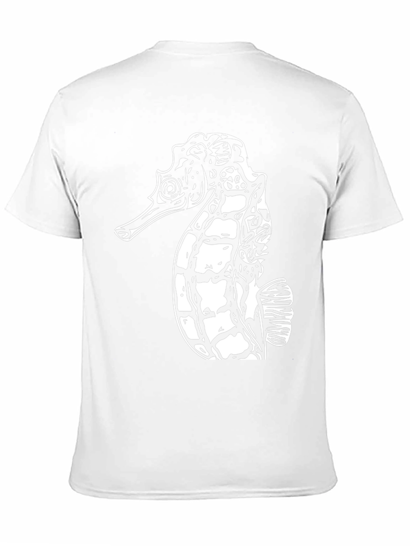Sea Horse Graphic Tee - Black Cotton T-Shirt
