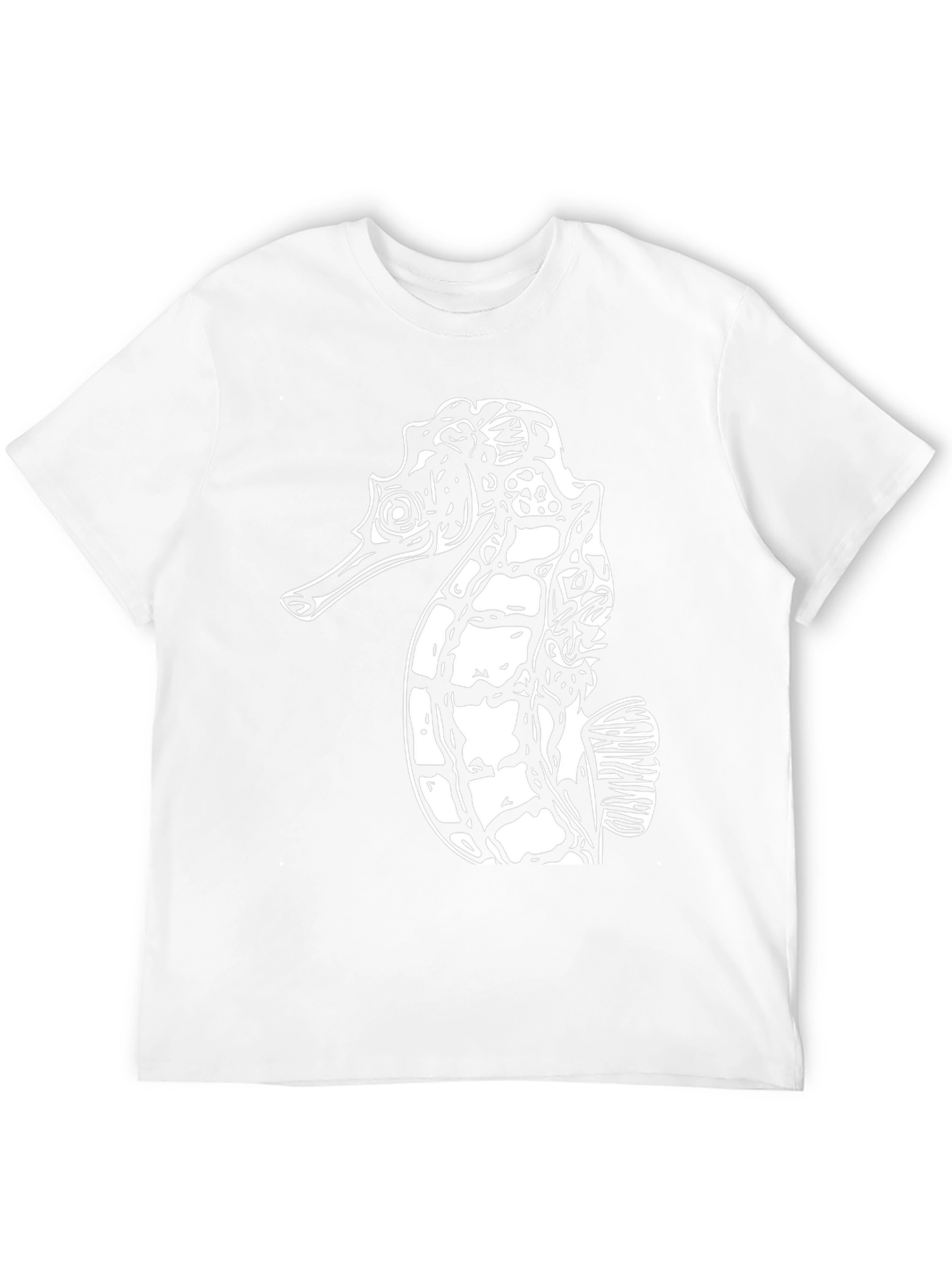 Sea Horse Graphic Tee - Black Cotton T-Shirt