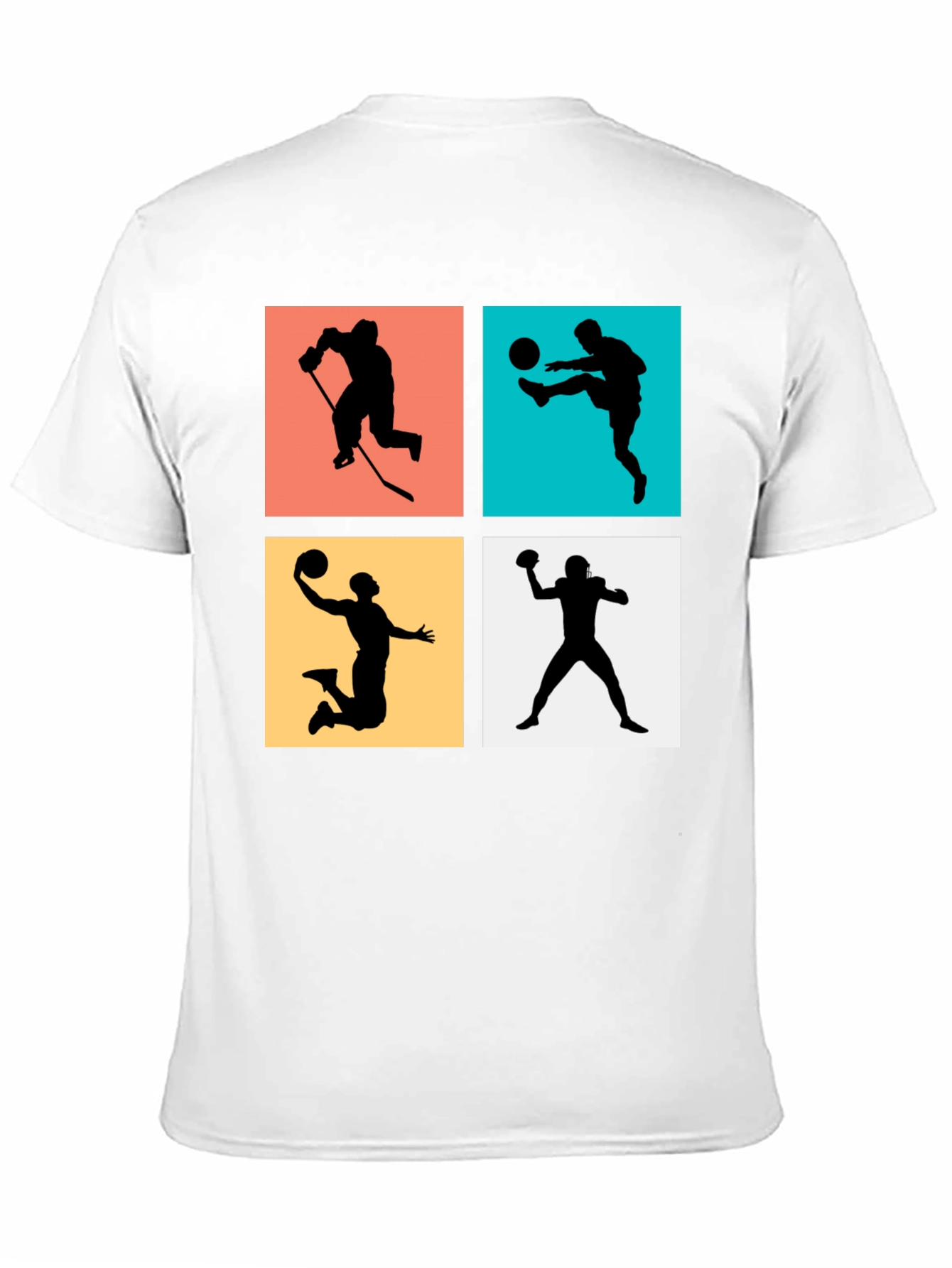 Sports Silhouettes T-Shirt Active Athlete Tee