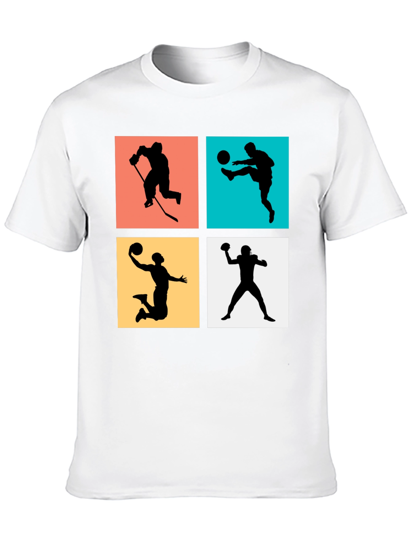 Sports Silhouettes T-Shirt Active Athlete Tee