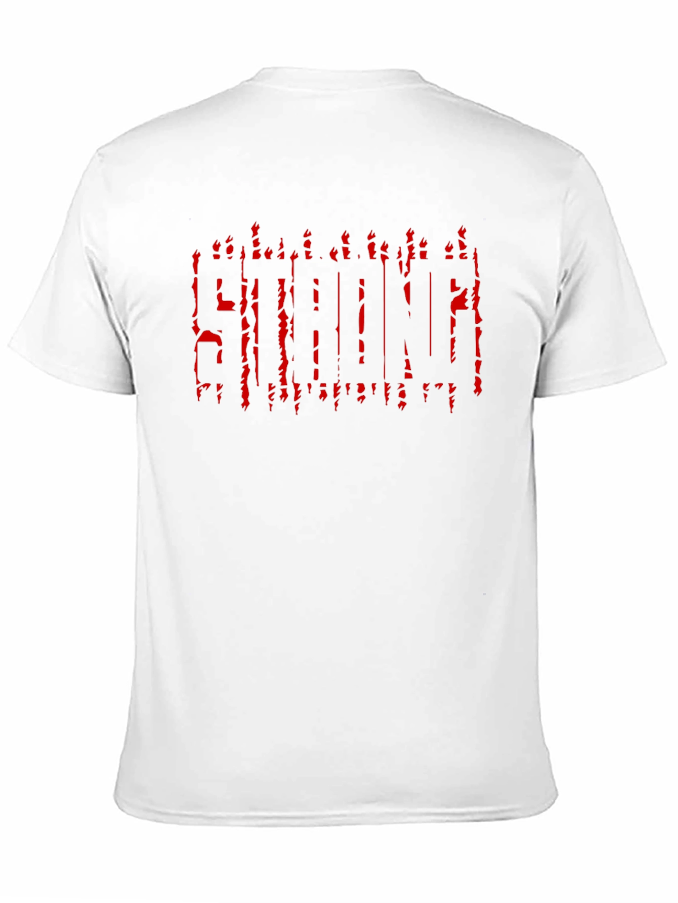 Strong Red Graphic Black T-Shirt
