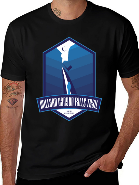 Millard Canyon Falls Trail Black T-Shirt