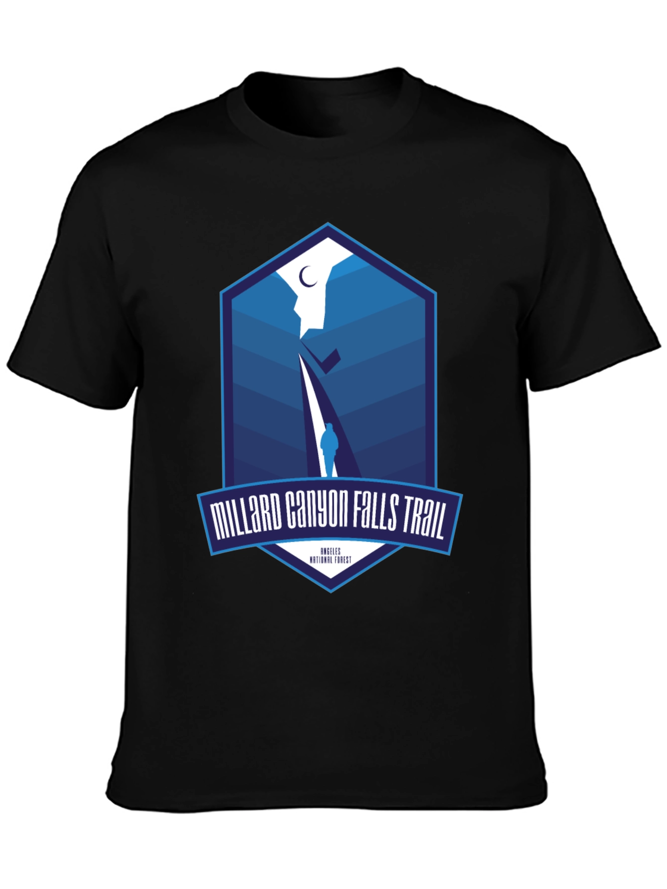 Millard Canyon Falls Trail Black T-Shirt