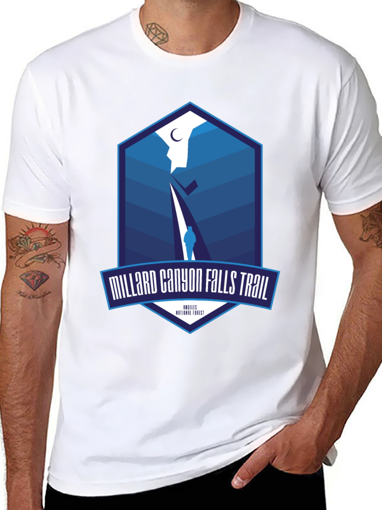 Millard Canyon Falls Trail Black T-Shirt