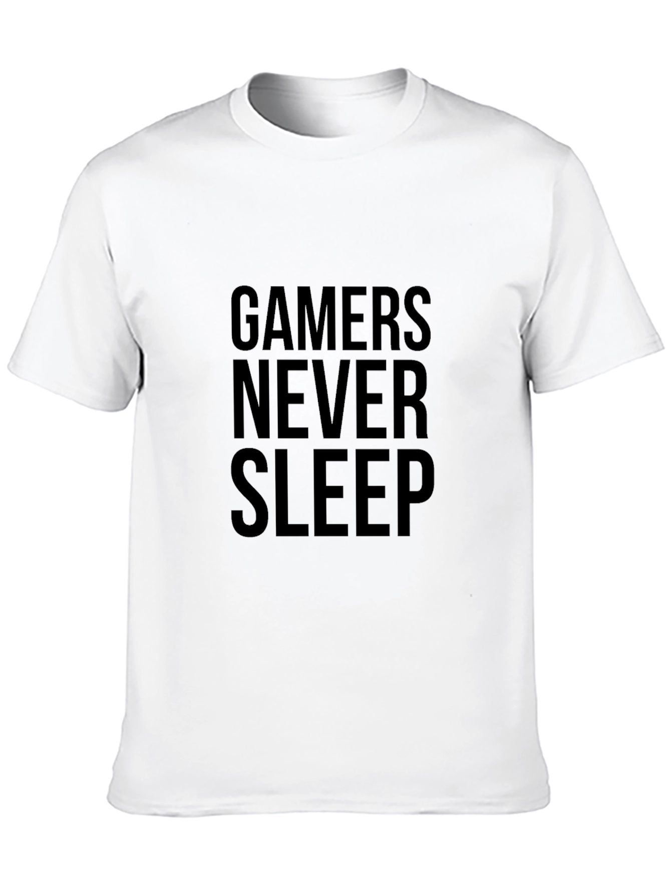 Gamers Never Sleep Black Graphic Tee