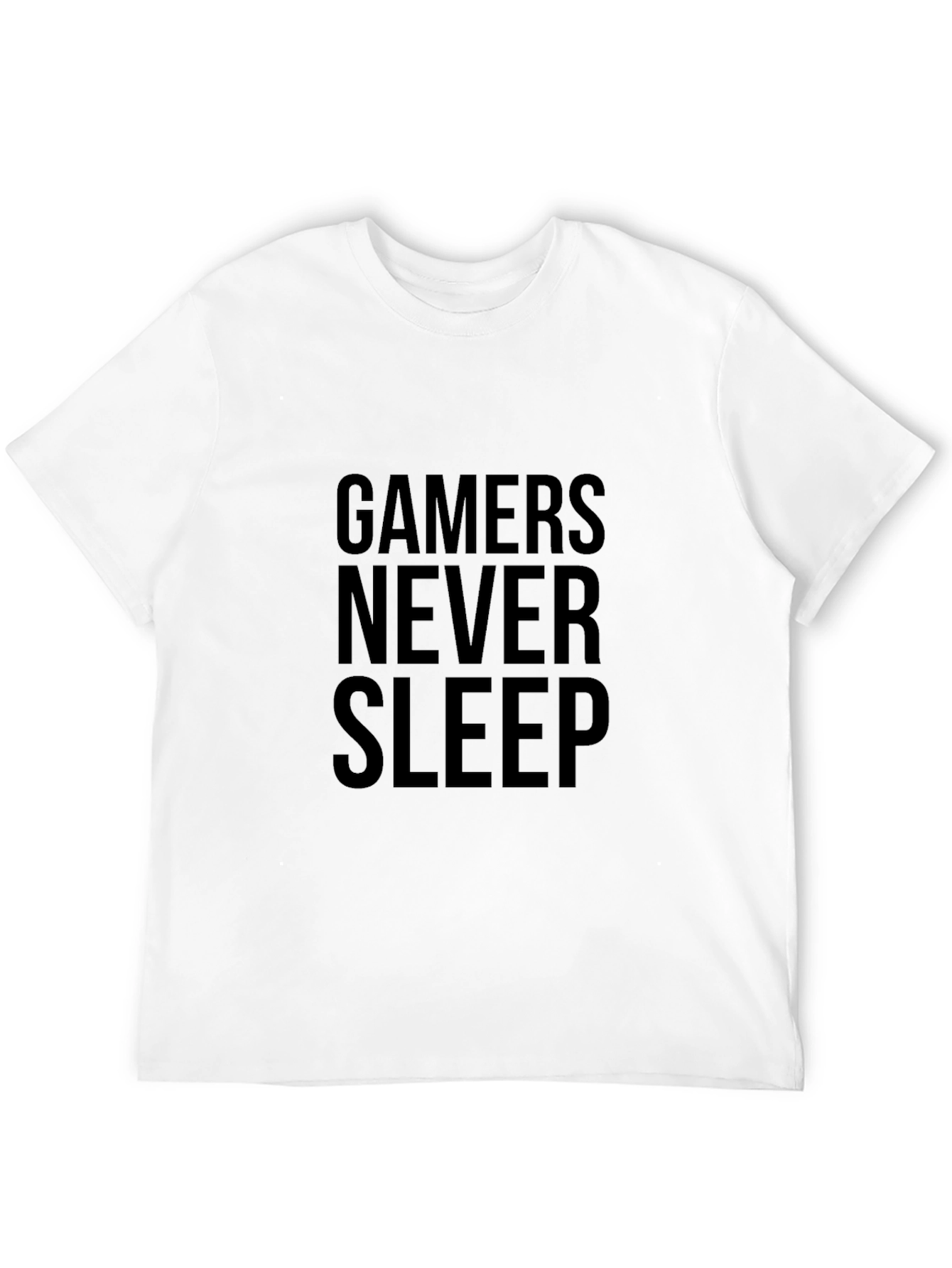 Gamers Never Sleep Black Graphic Tee