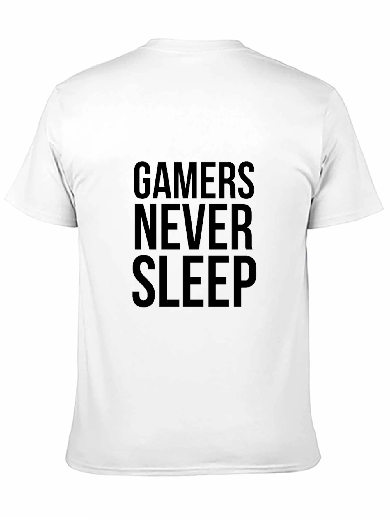 Gamers Never Sleep Black Graphic Tee