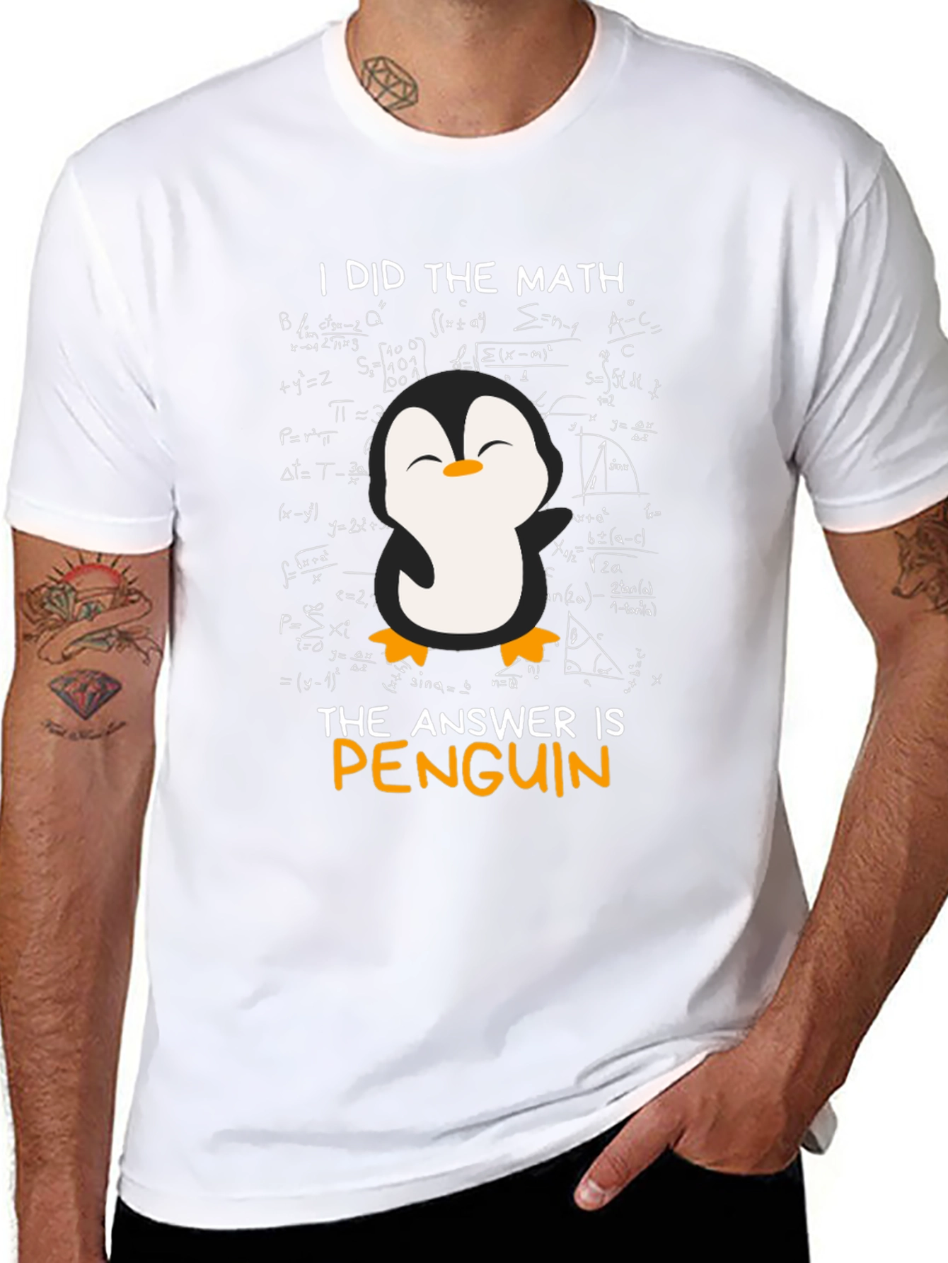Math Penguin Graphic T-Shirt