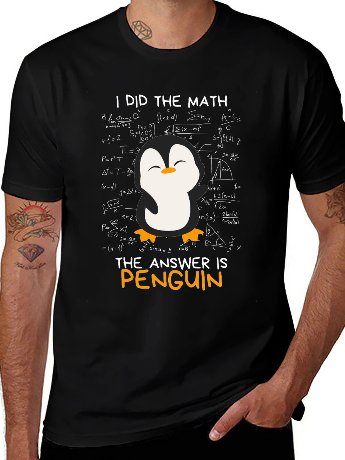 Math Penguin Graphic T-Shirt