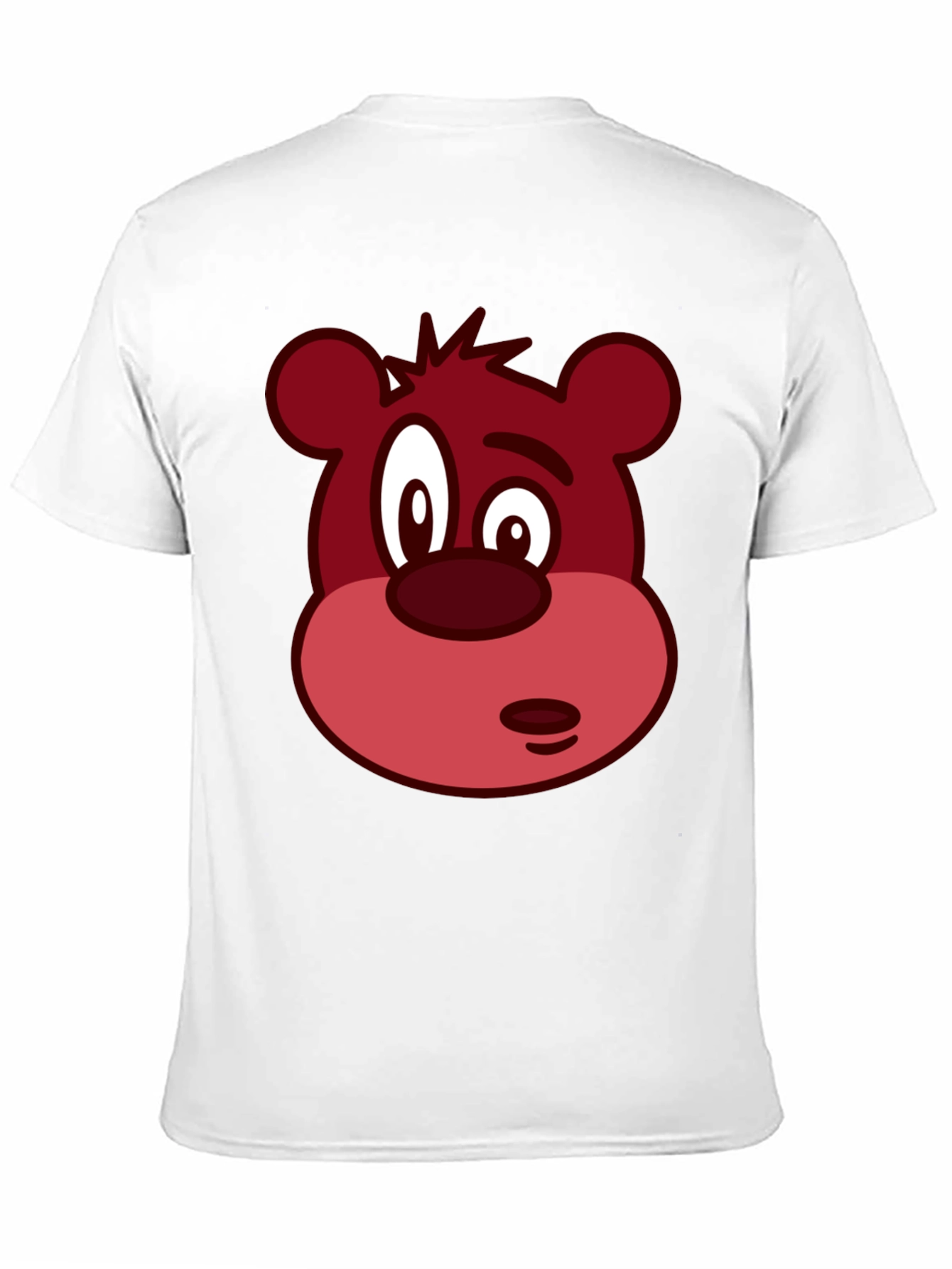 Novelty Bear Face Graphic Black T-Shirt