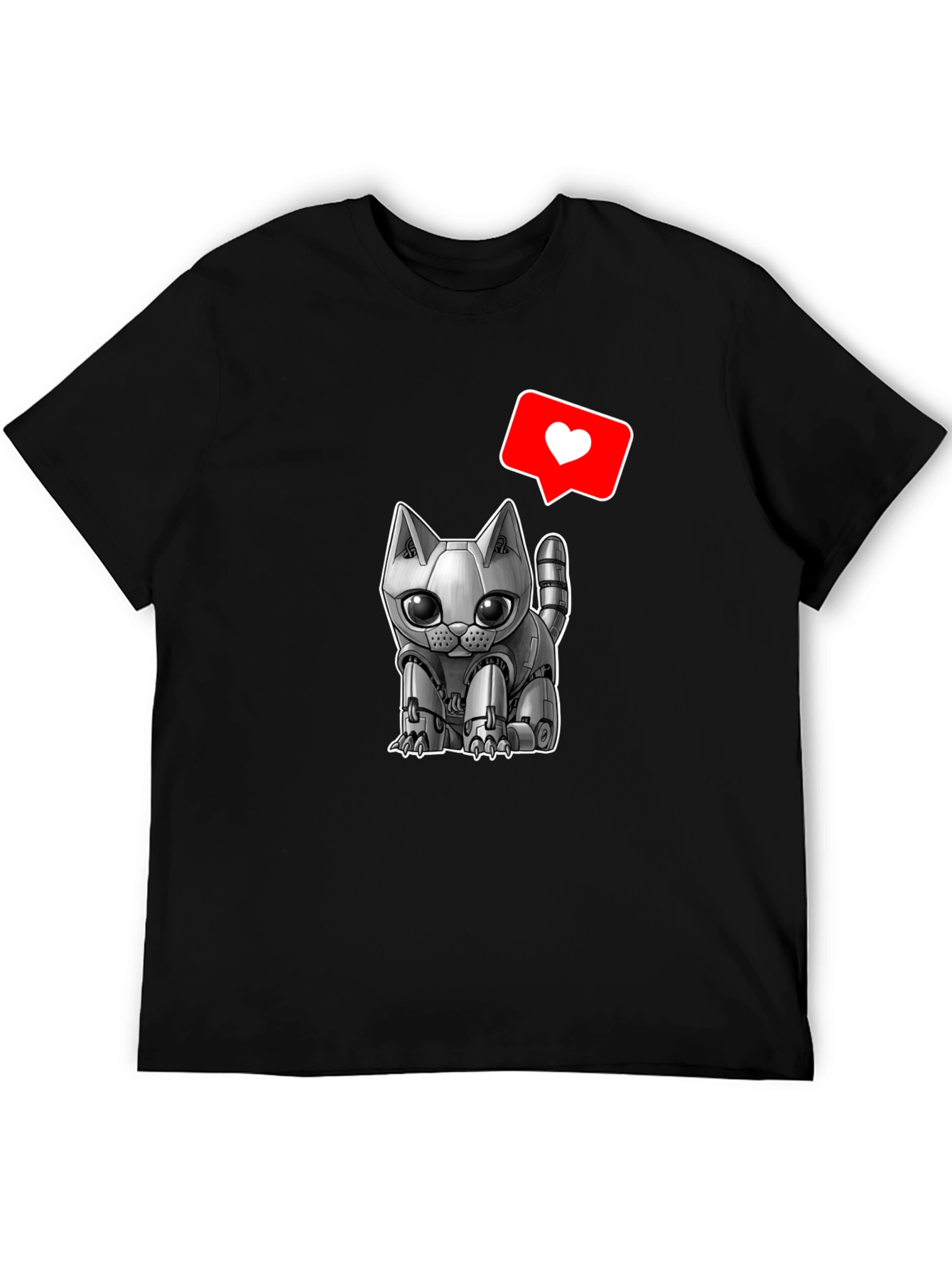 Robot Cat T-Shirt:  Cute & Futuristic Style