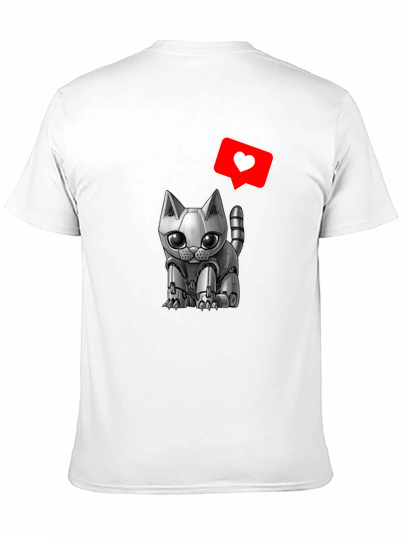 Robot Cat T-Shirt:  Cute & Futuristic Style