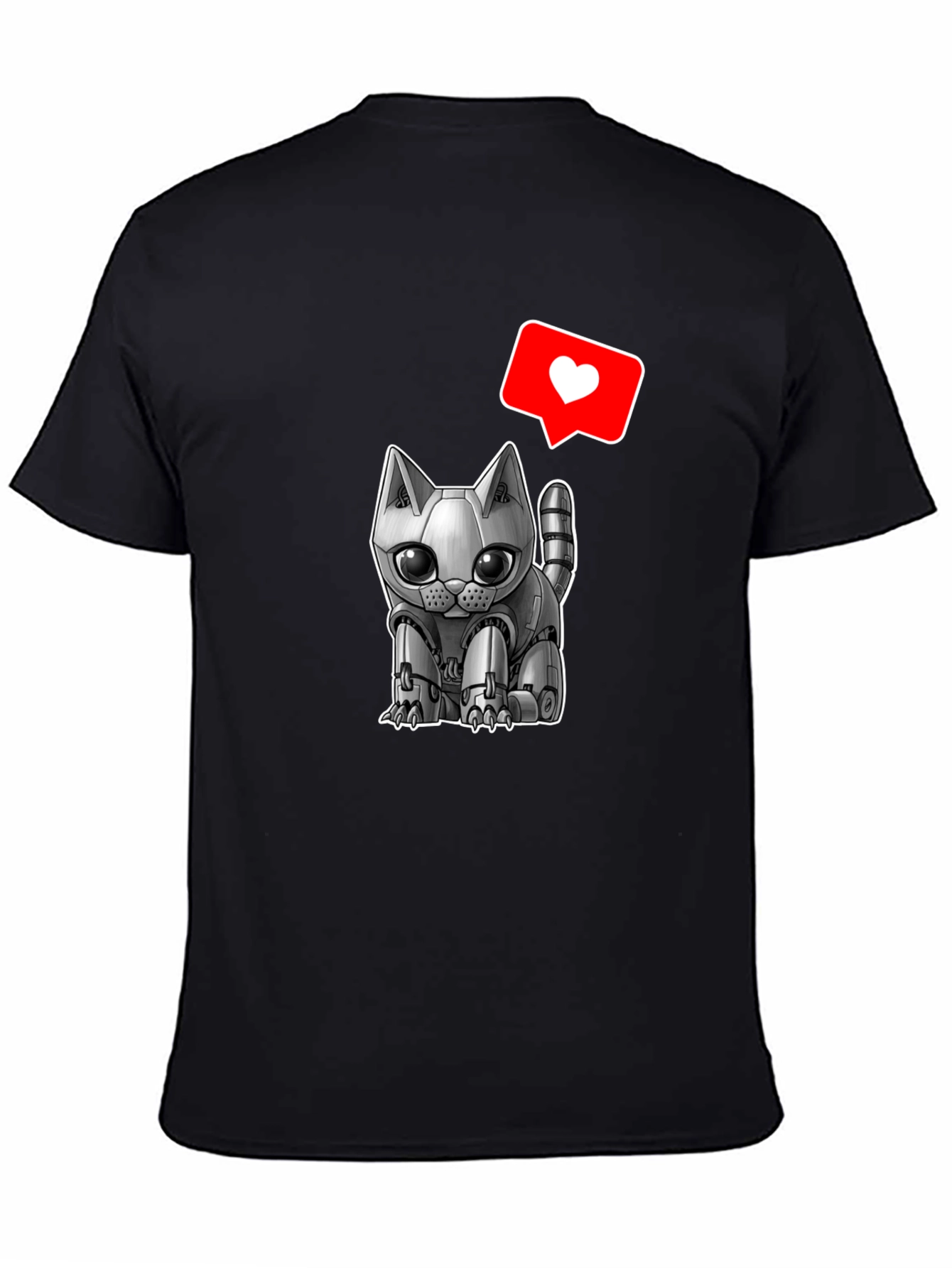 Robot Cat T-Shirt:  Cute & Futuristic Style