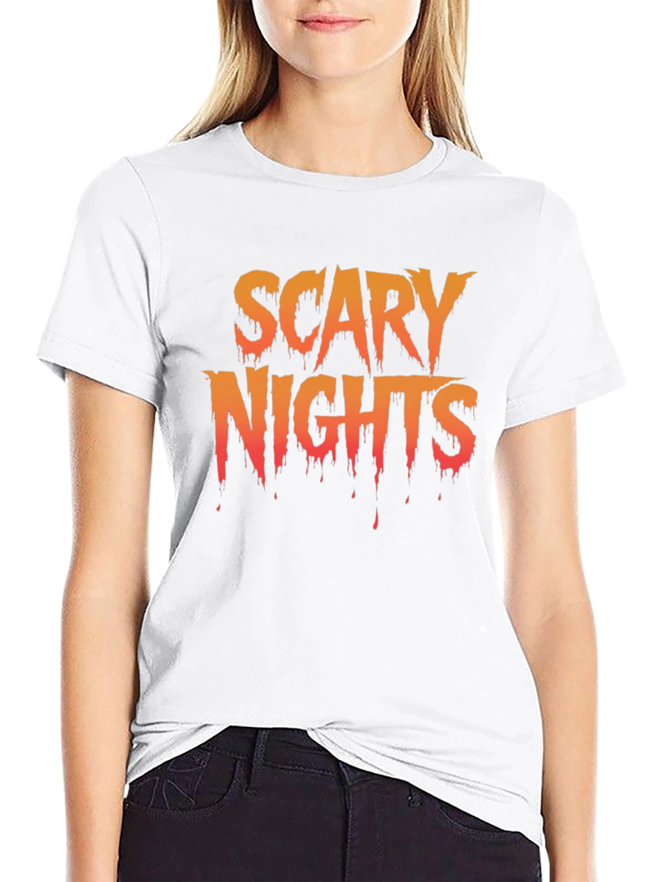Scary Nights Graphic T-Shirt - Halloween Tee