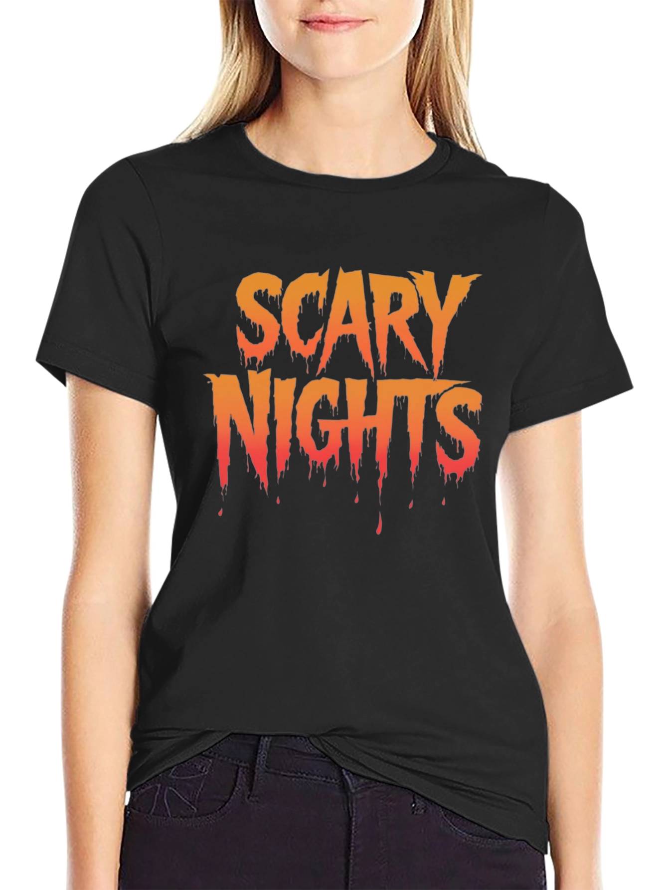 Scary Nights Graphic T-Shirt - Halloween Tee