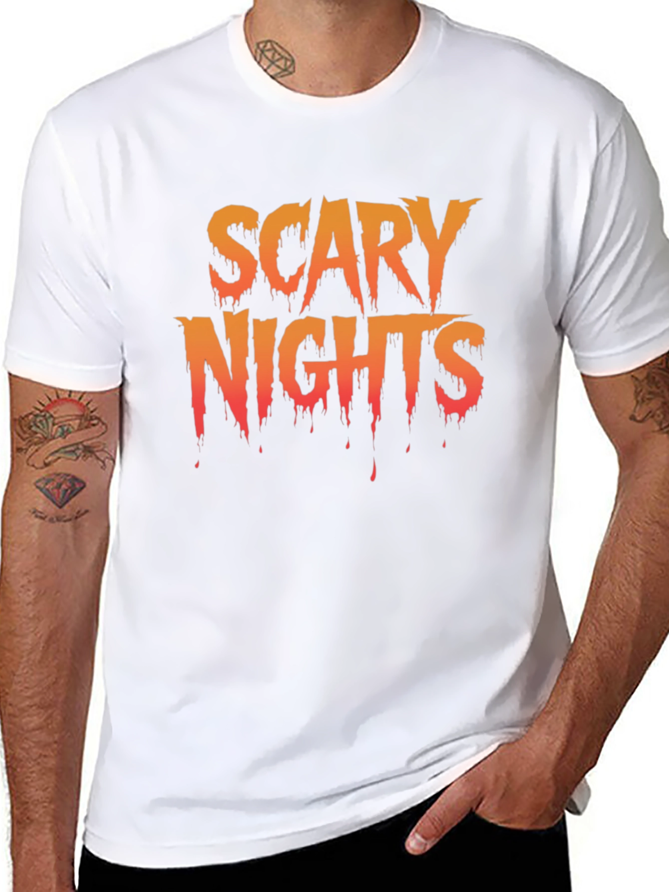 Scary Nights Graphic T-Shirt - Halloween Tee
