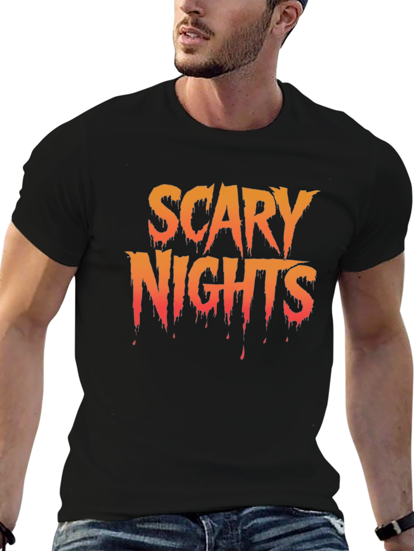 Scary Nights Graphic T-Shirt - Halloween Tee