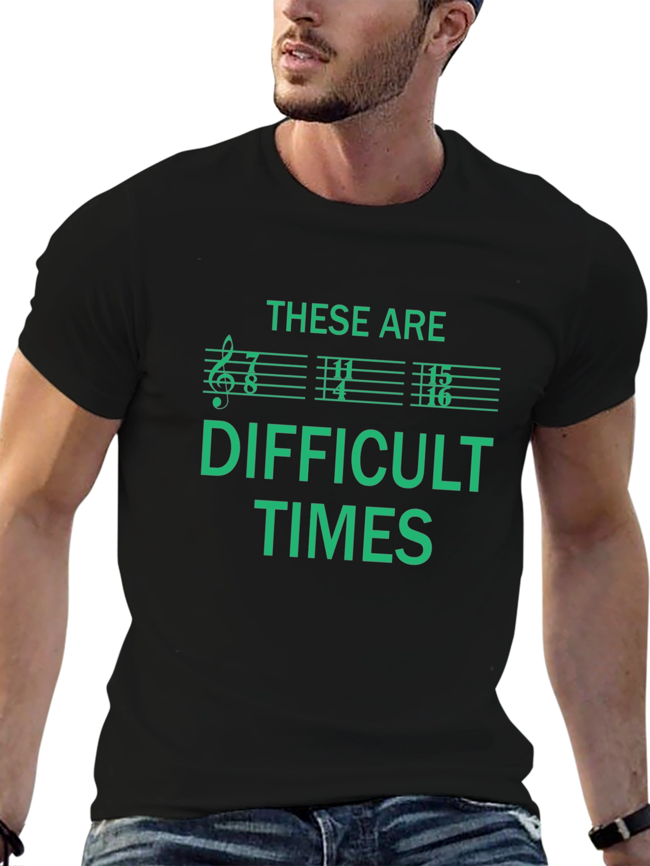 Difficult Times Music Note T-Shirt