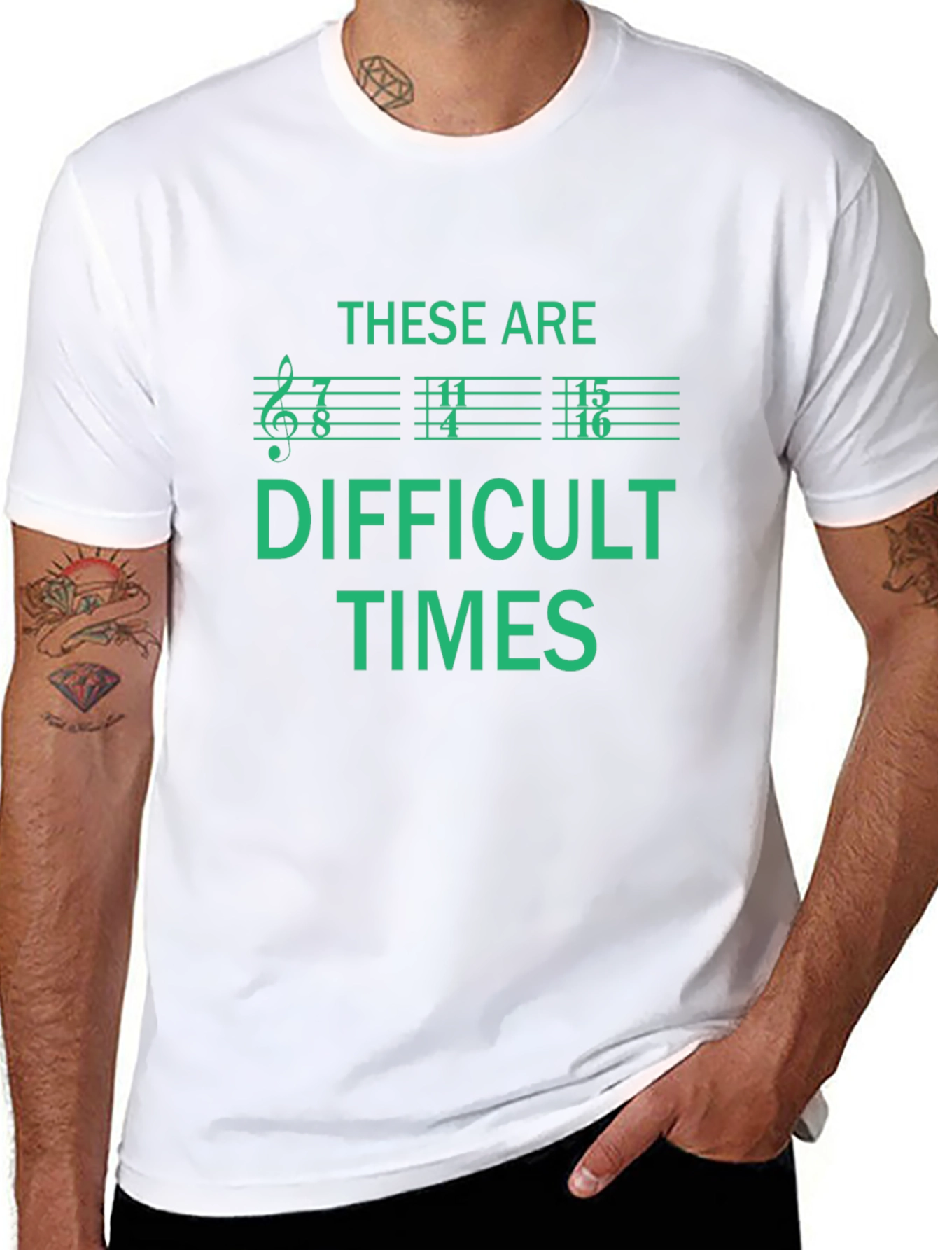 Difficult Times Music Note T-Shirt