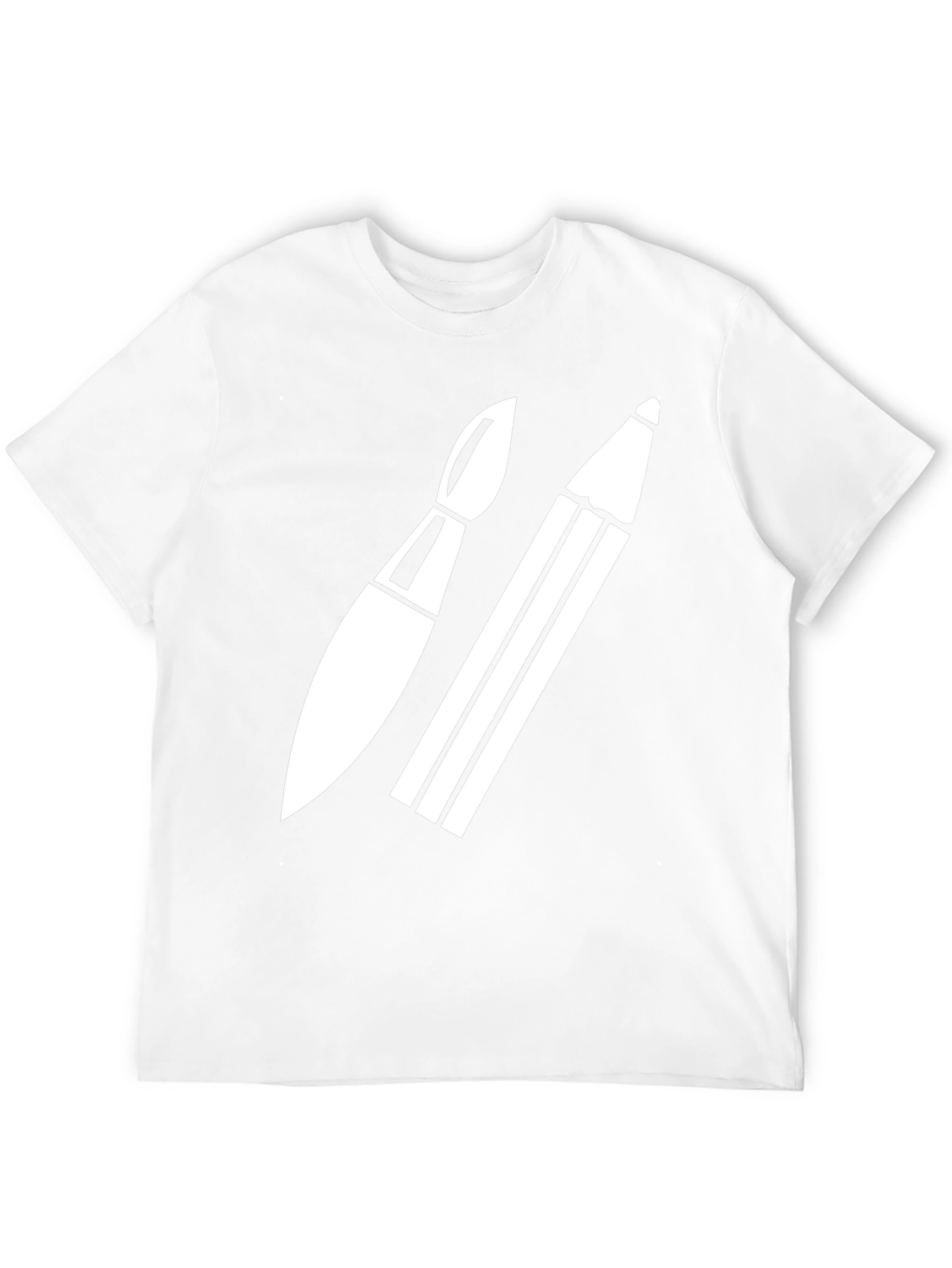 Artist Tee: Brush & Pencil Black T-Shirt
