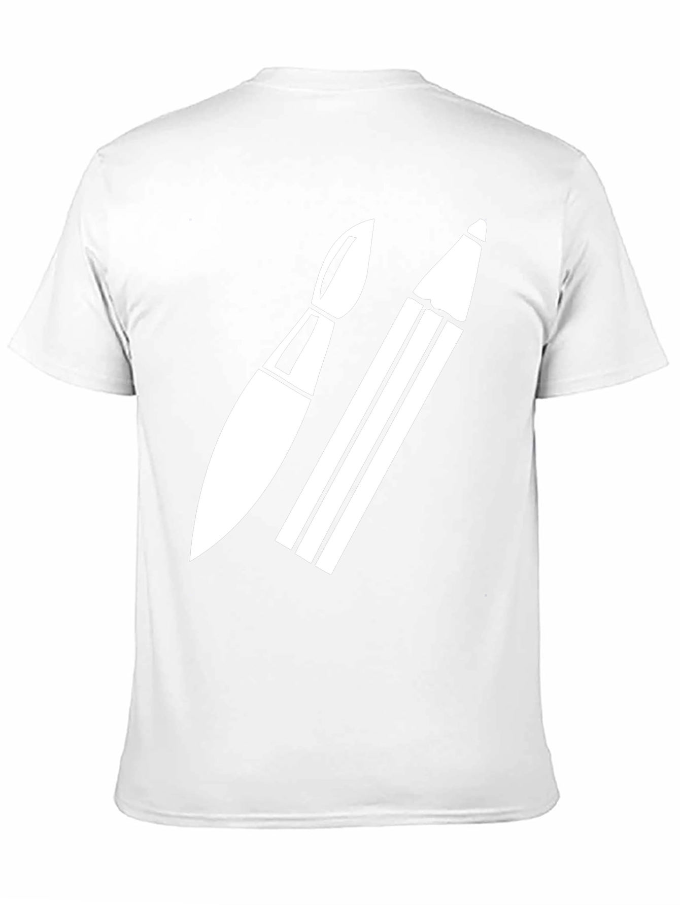 Artist Tee: Brush & Pencil Black T-Shirt