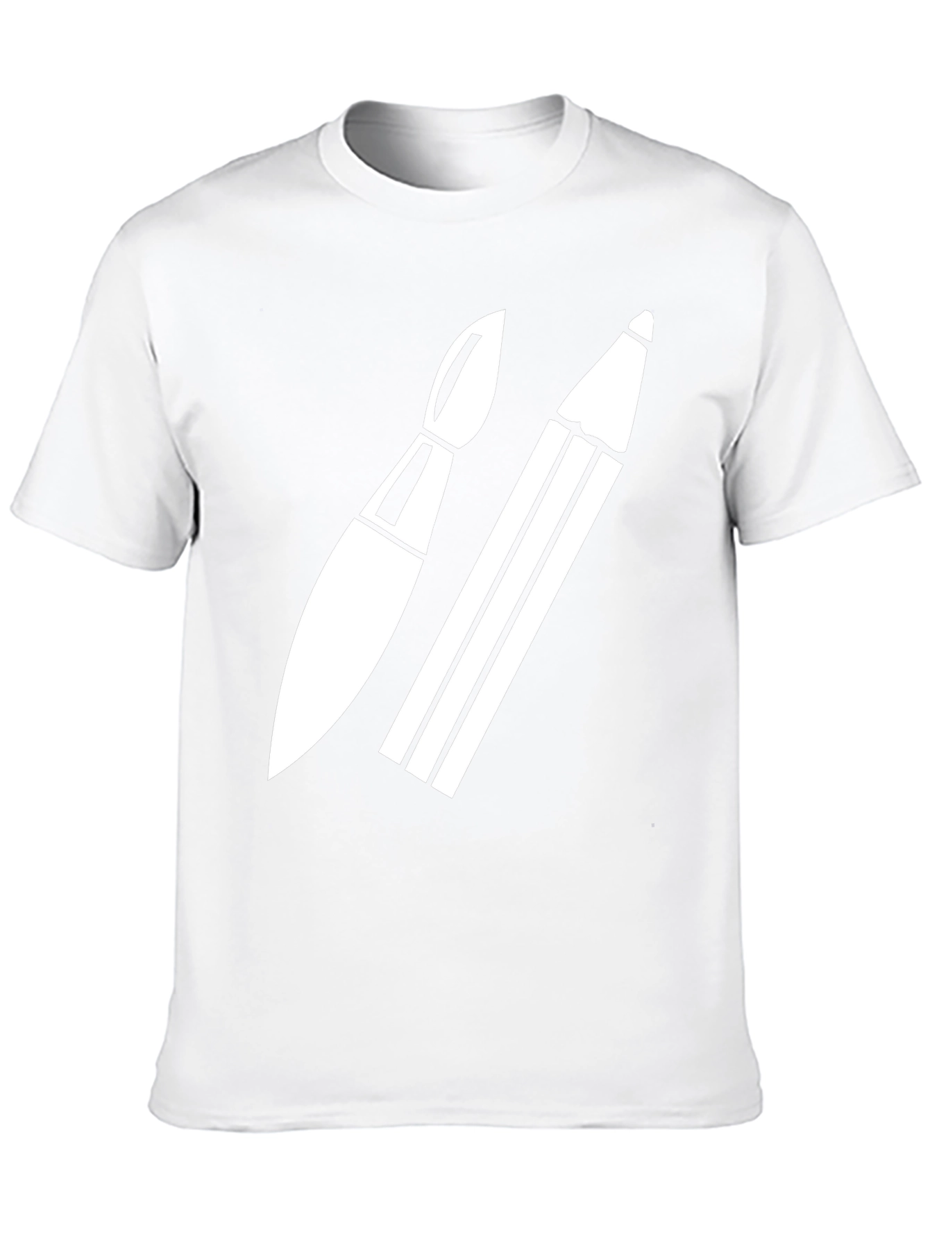 Artist Tee: Brush & Pencil Black T-Shirt