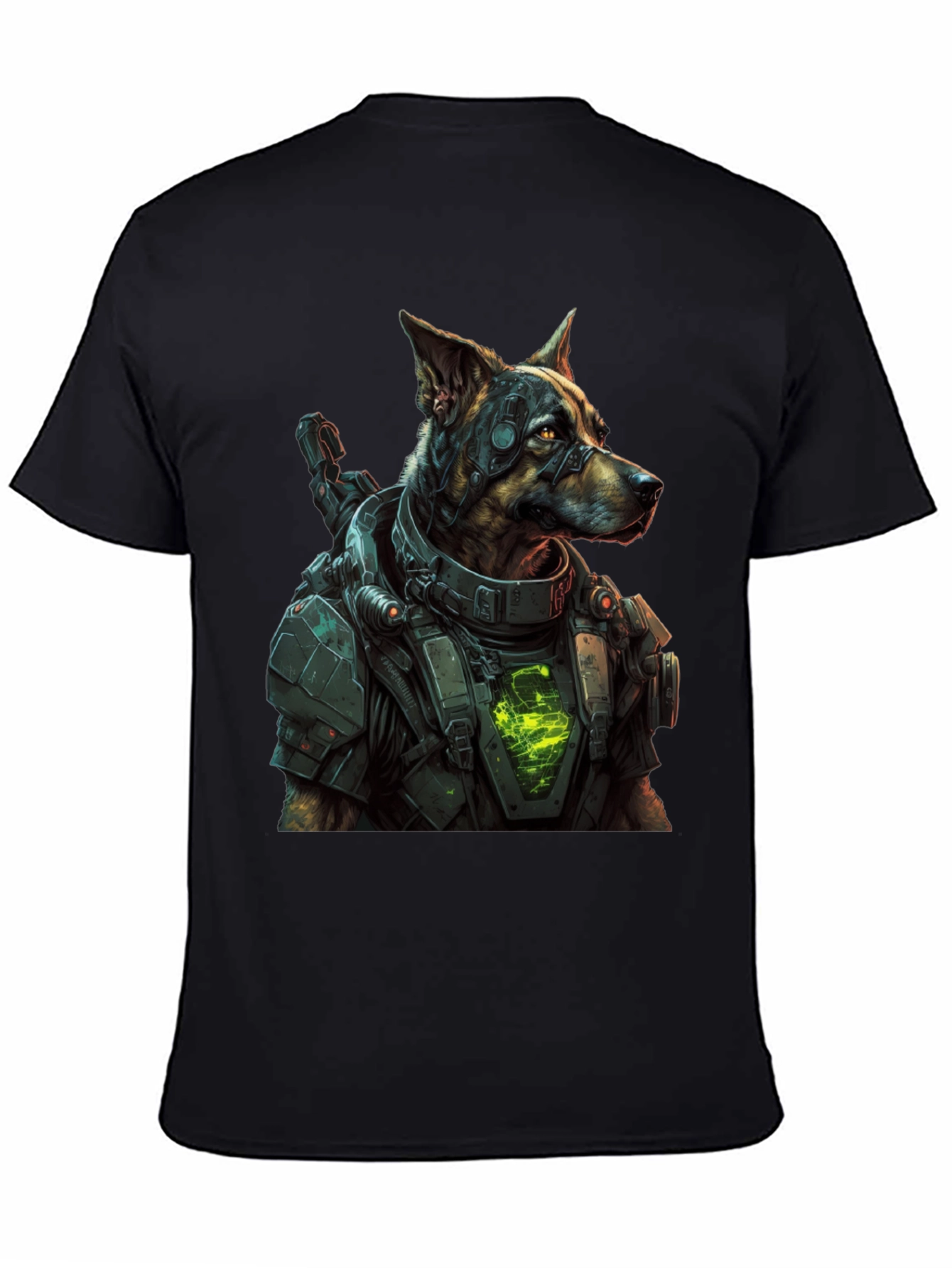 Cyberpunk Dog T-Shirt - Futuristic Canine Design