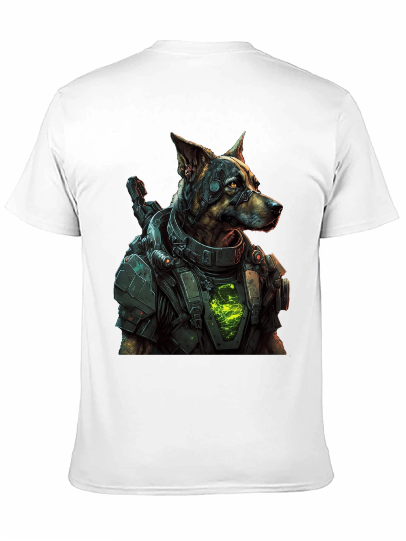 Cyberpunk Dog T-Shirt - Futuristic Canine Design