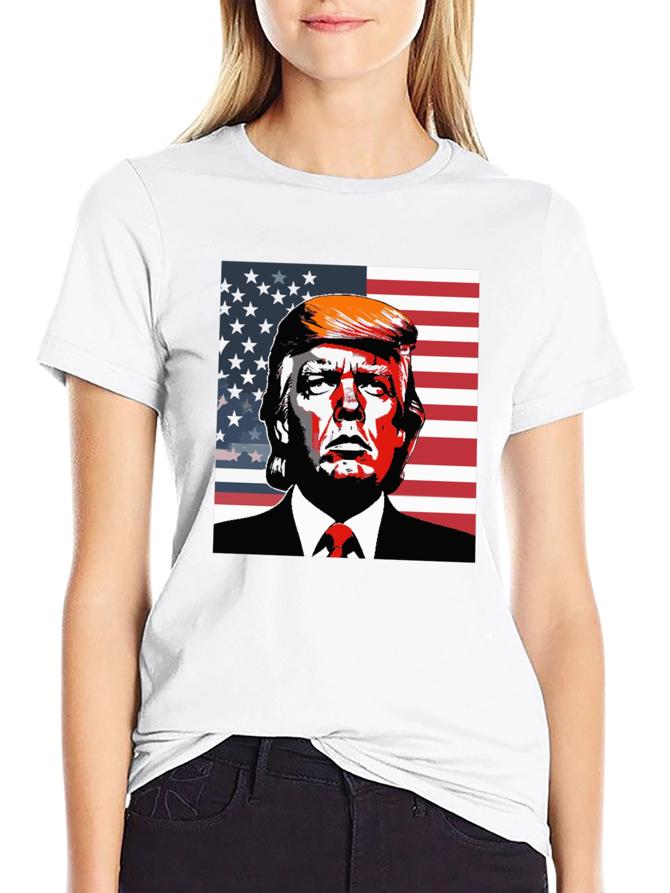 Trump USA Flag Graphic T-Shirt