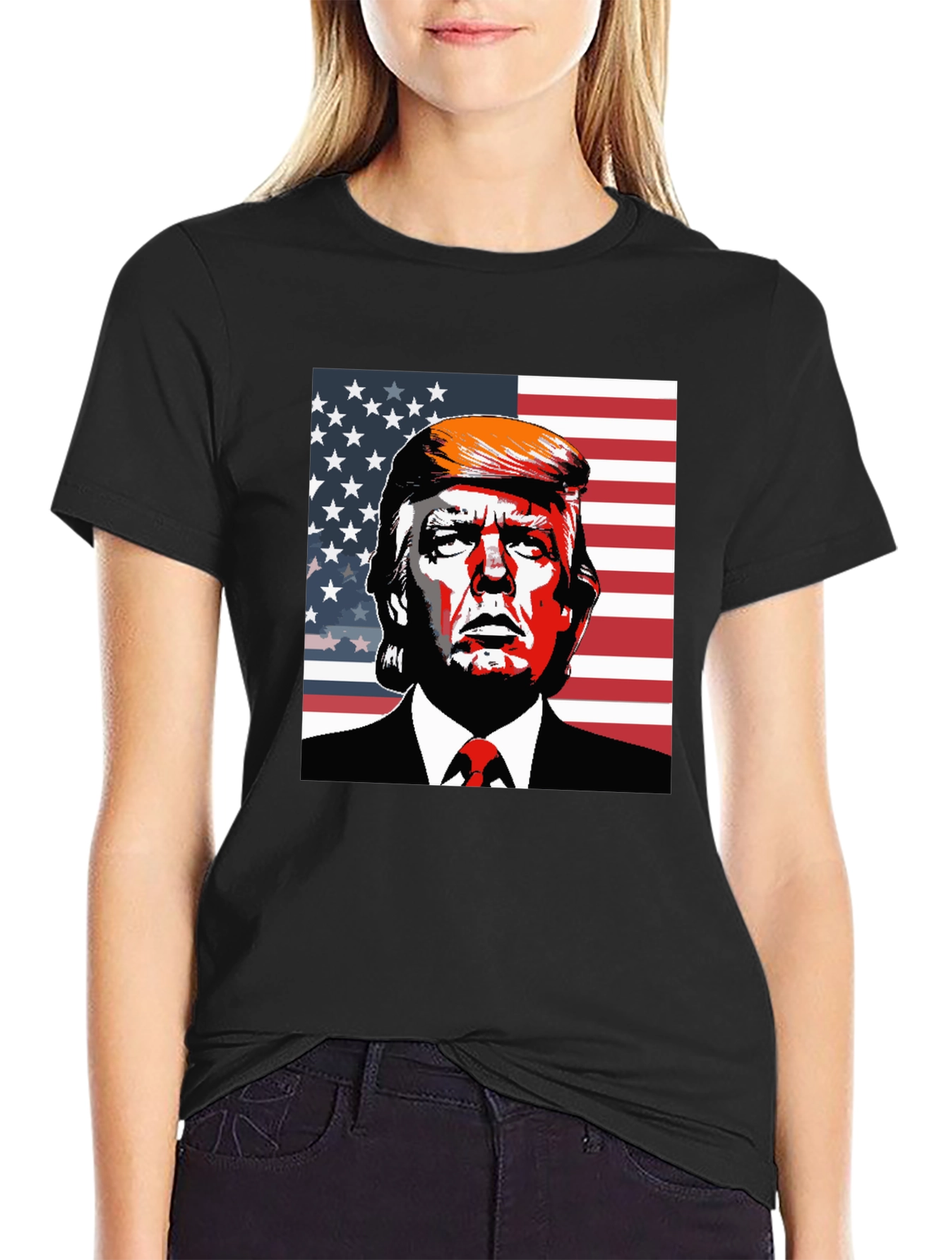Trump USA Flag Graphic T-Shirt