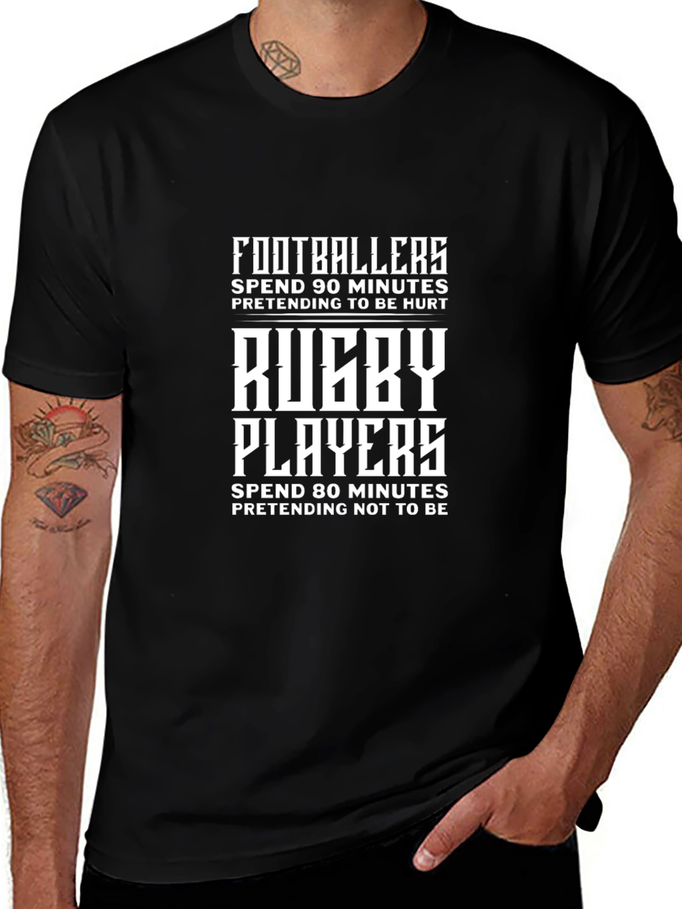 Funny Rugby vs Football T-Shirt
