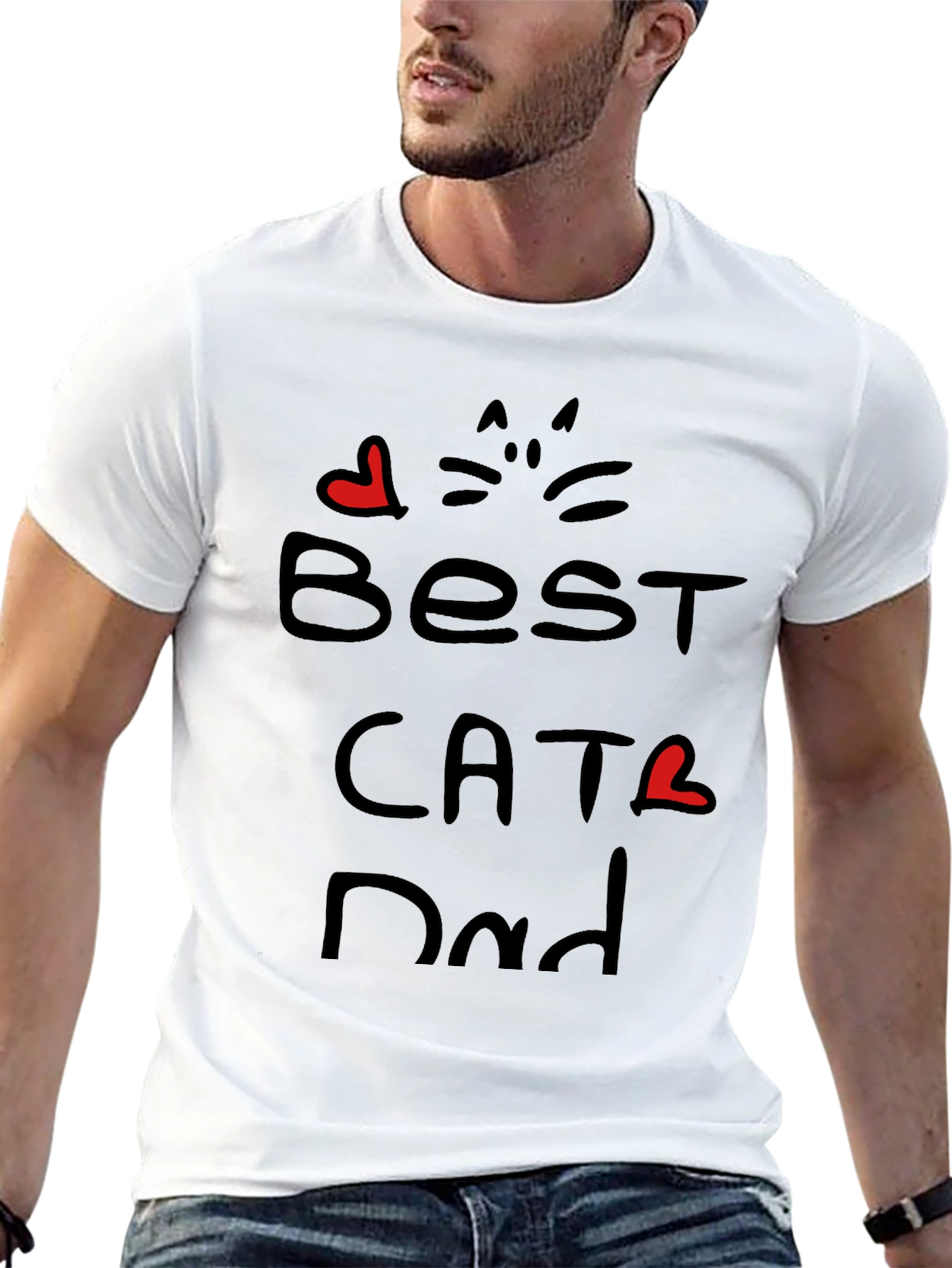 Best Cat Dad Graphic T-Shirt