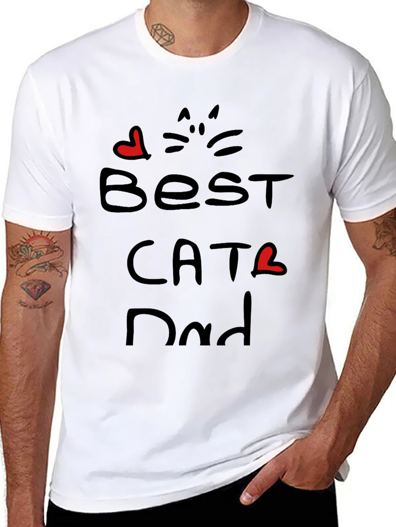Best Cat Dad Graphic T-Shirt