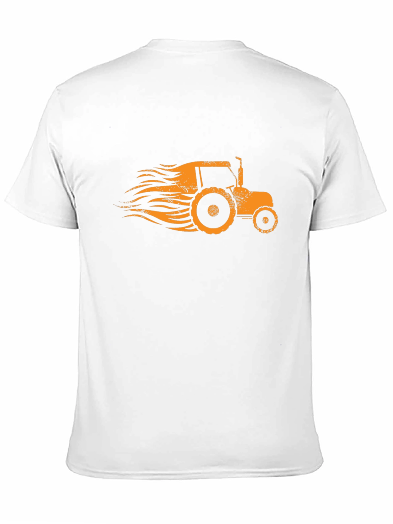 Retro Tractor Graphic Tee - Black Cotton Blend
