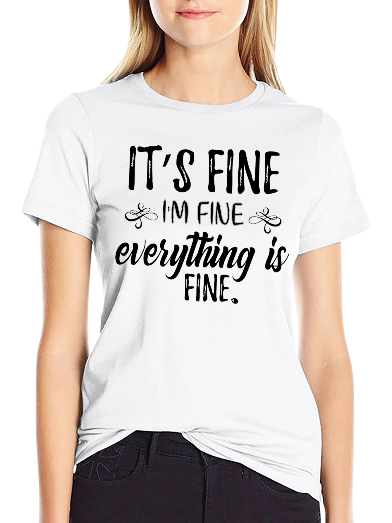 Its Fine Graphic T-Shirt - Black Humor Apparel