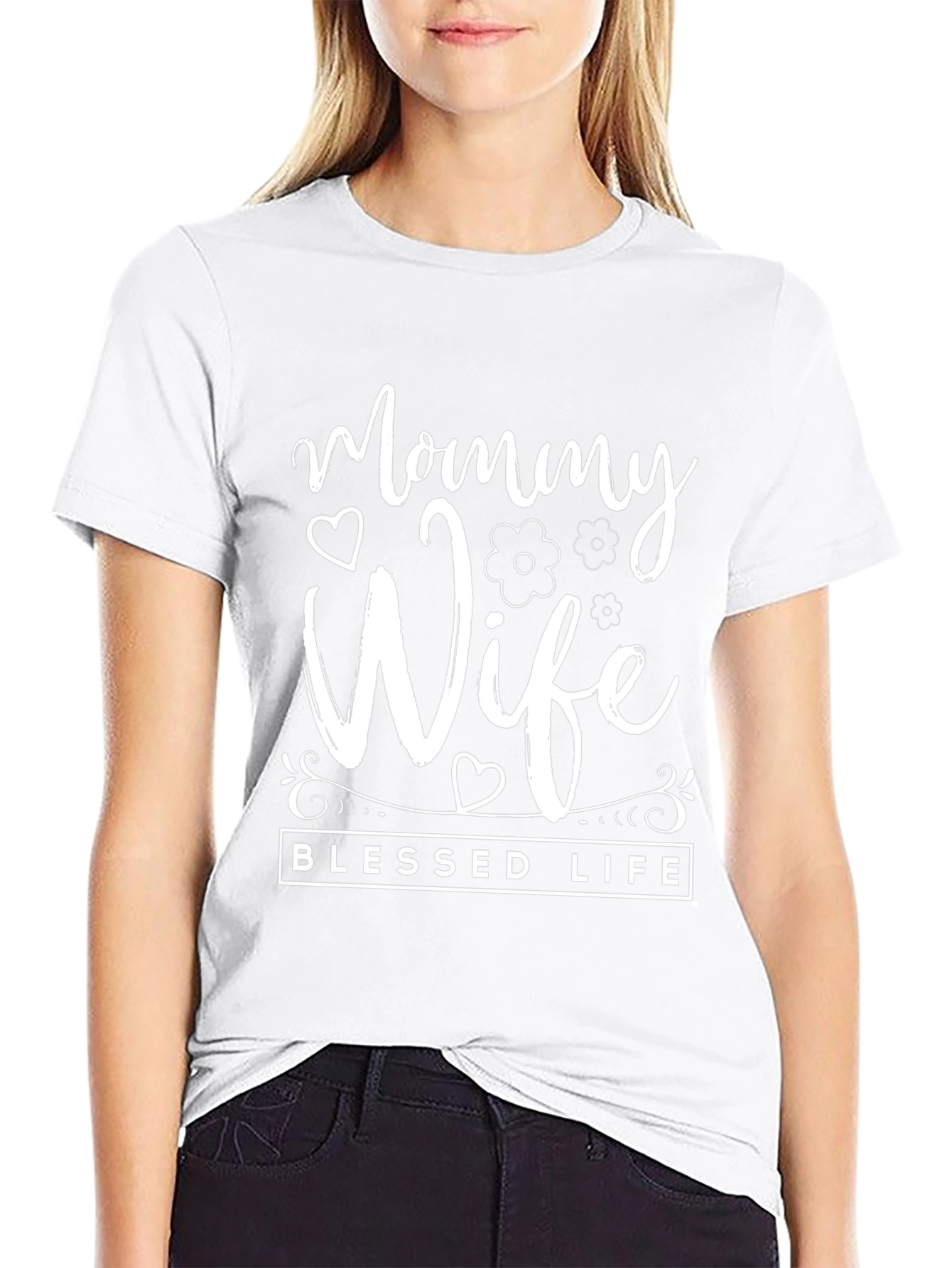Mommy Wife Blessed Life Graphic T-Shirt