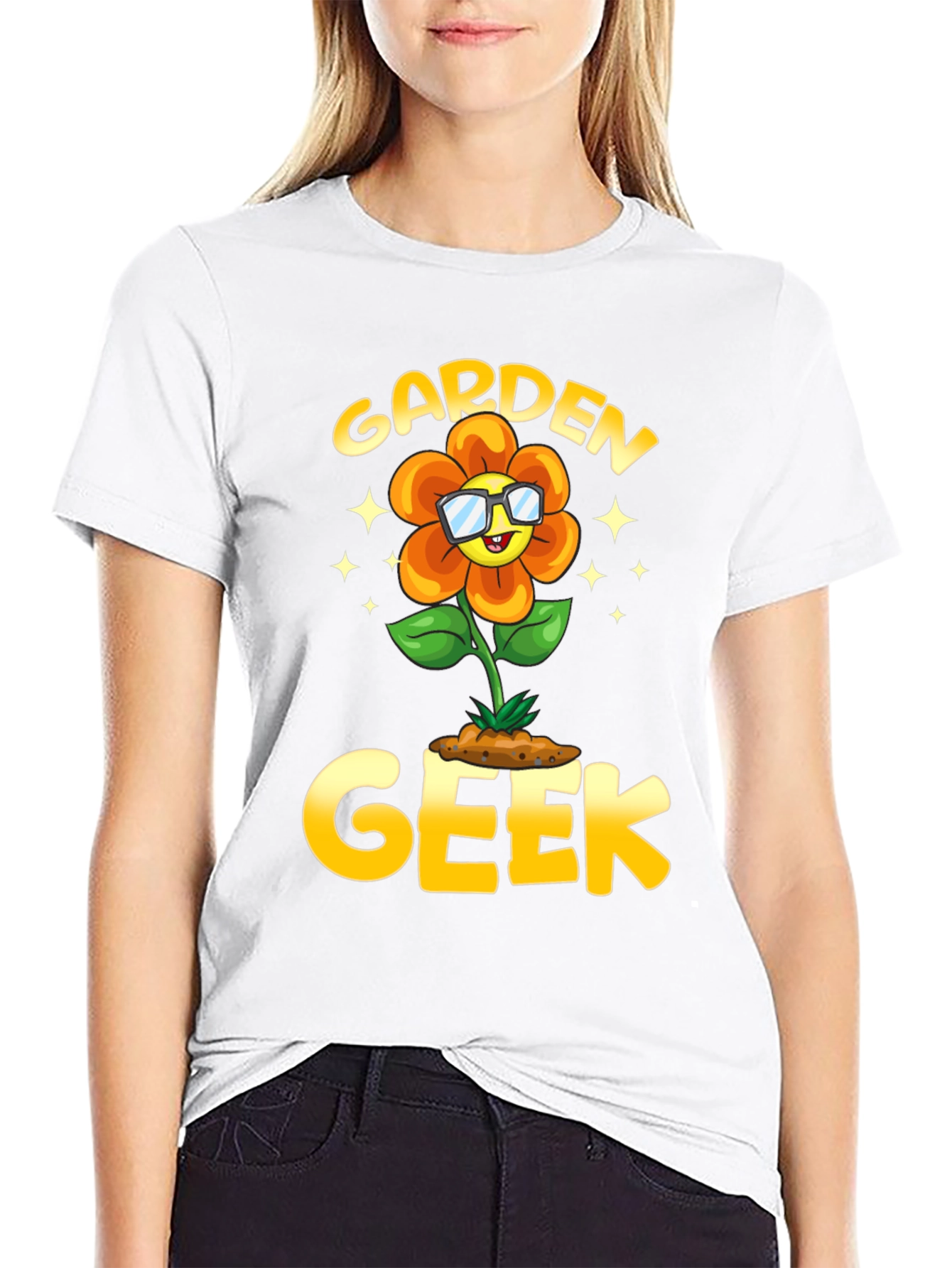 Garden Geek Flower Graphic T-Shirt