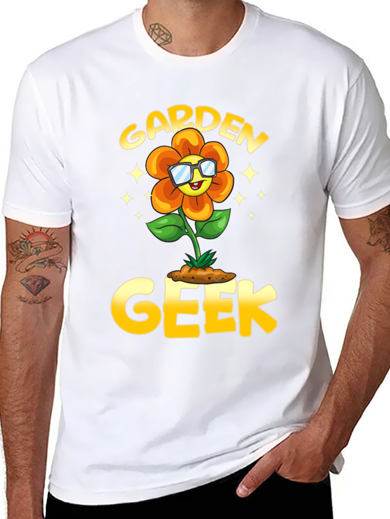 Garden Geek Flower Graphic T-Shirt