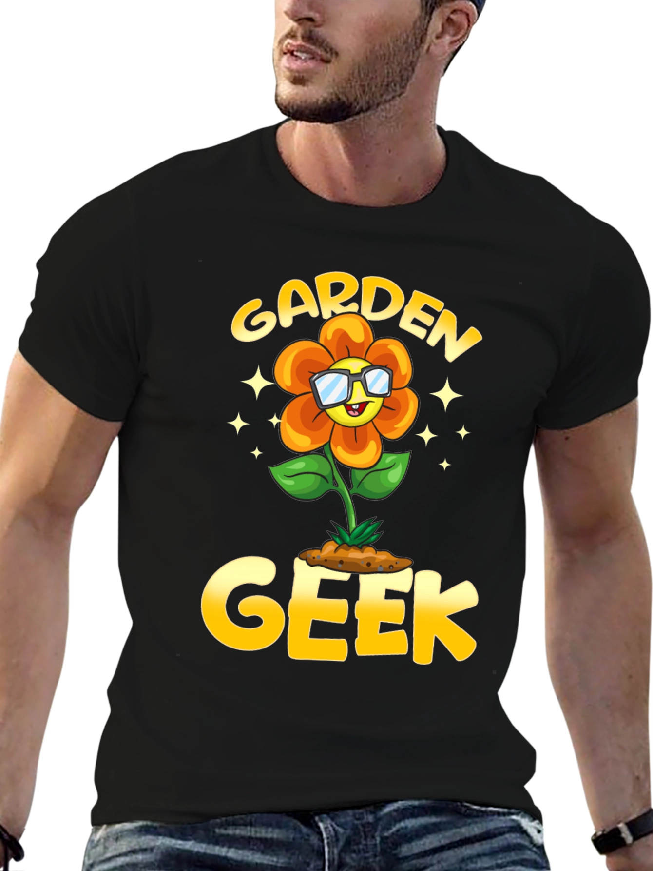Garden Geek Flower Graphic T-Shirt