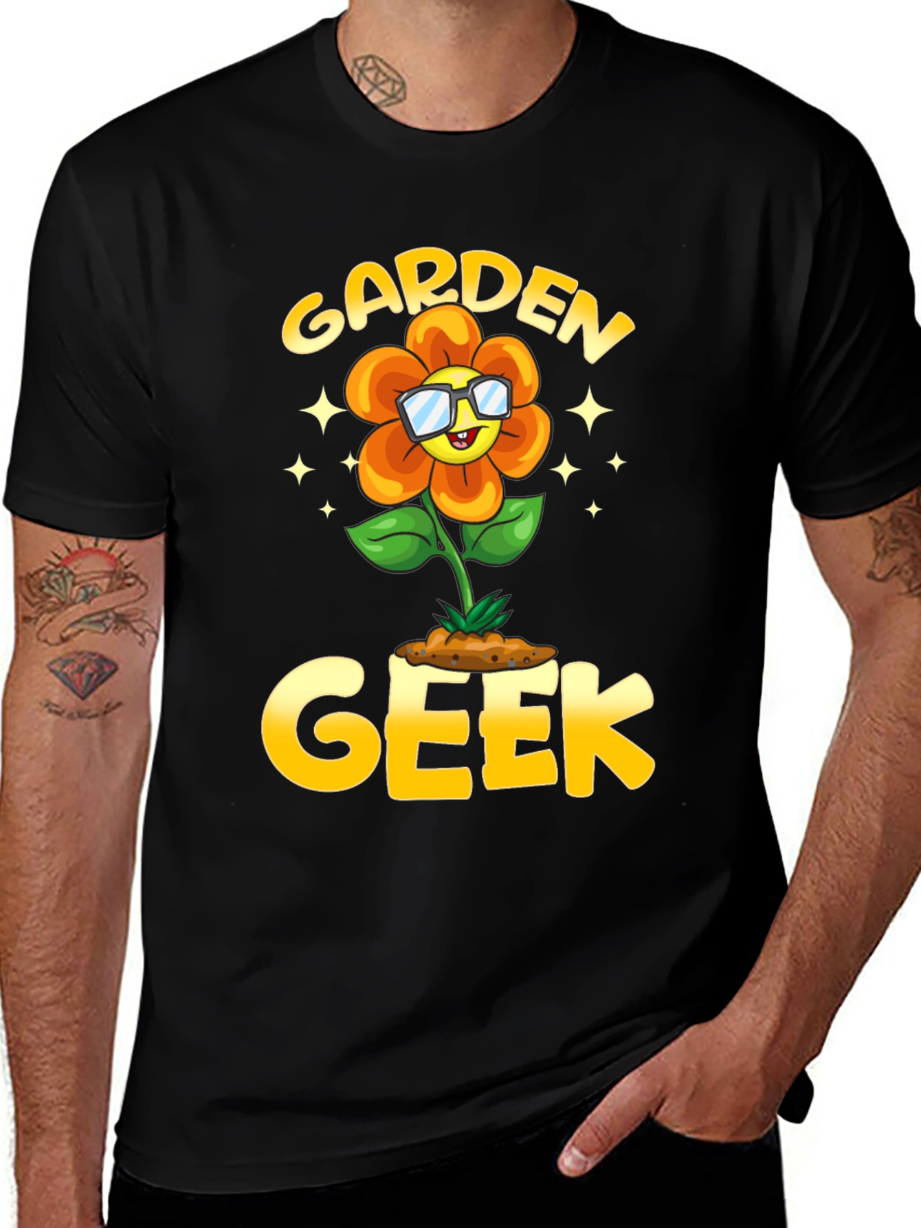 Garden Geek Flower Graphic T-Shirt