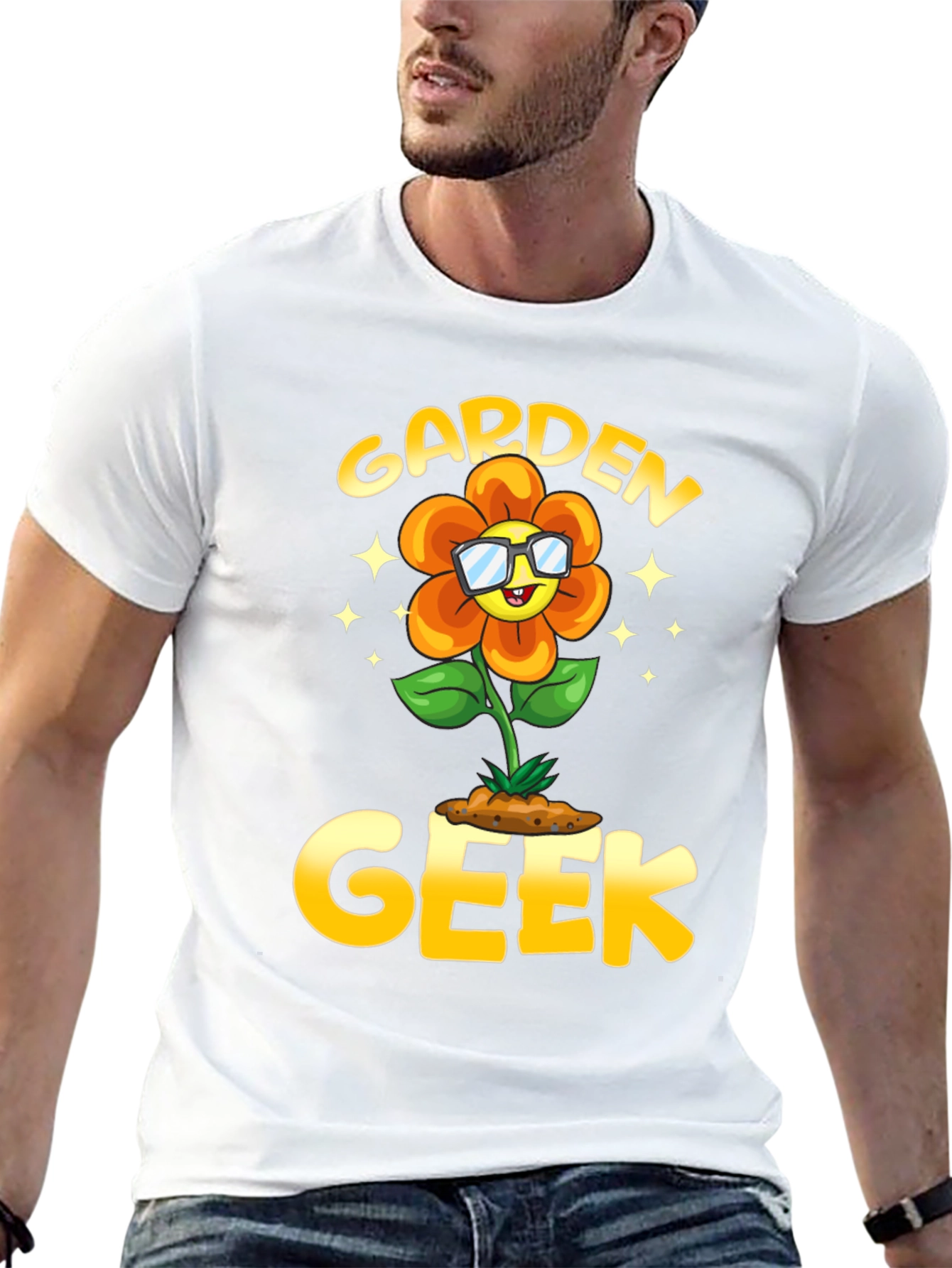 Garden Geek Flower Graphic T-Shirt