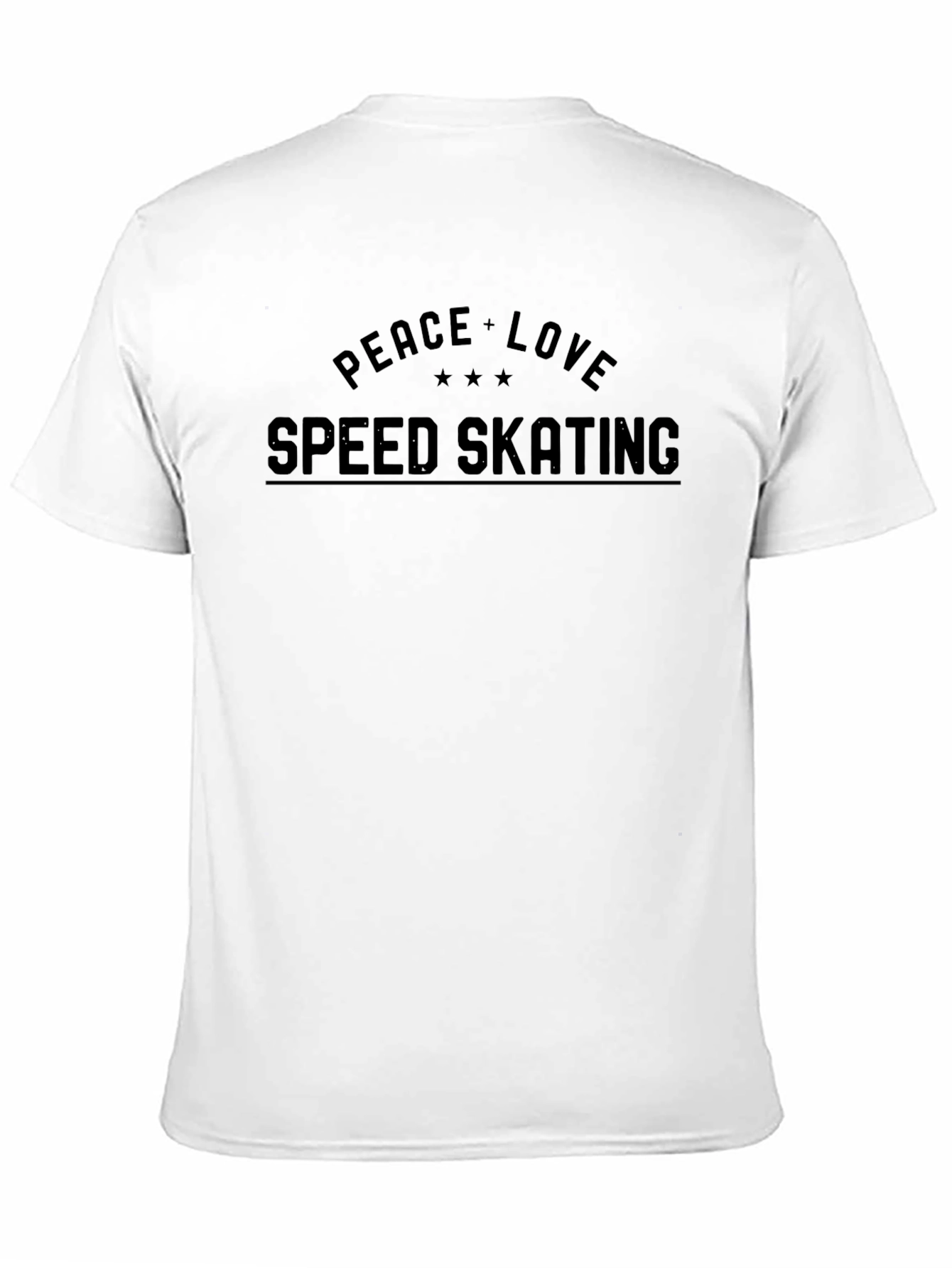 Peace Love Speed Skating Black T-Shirt