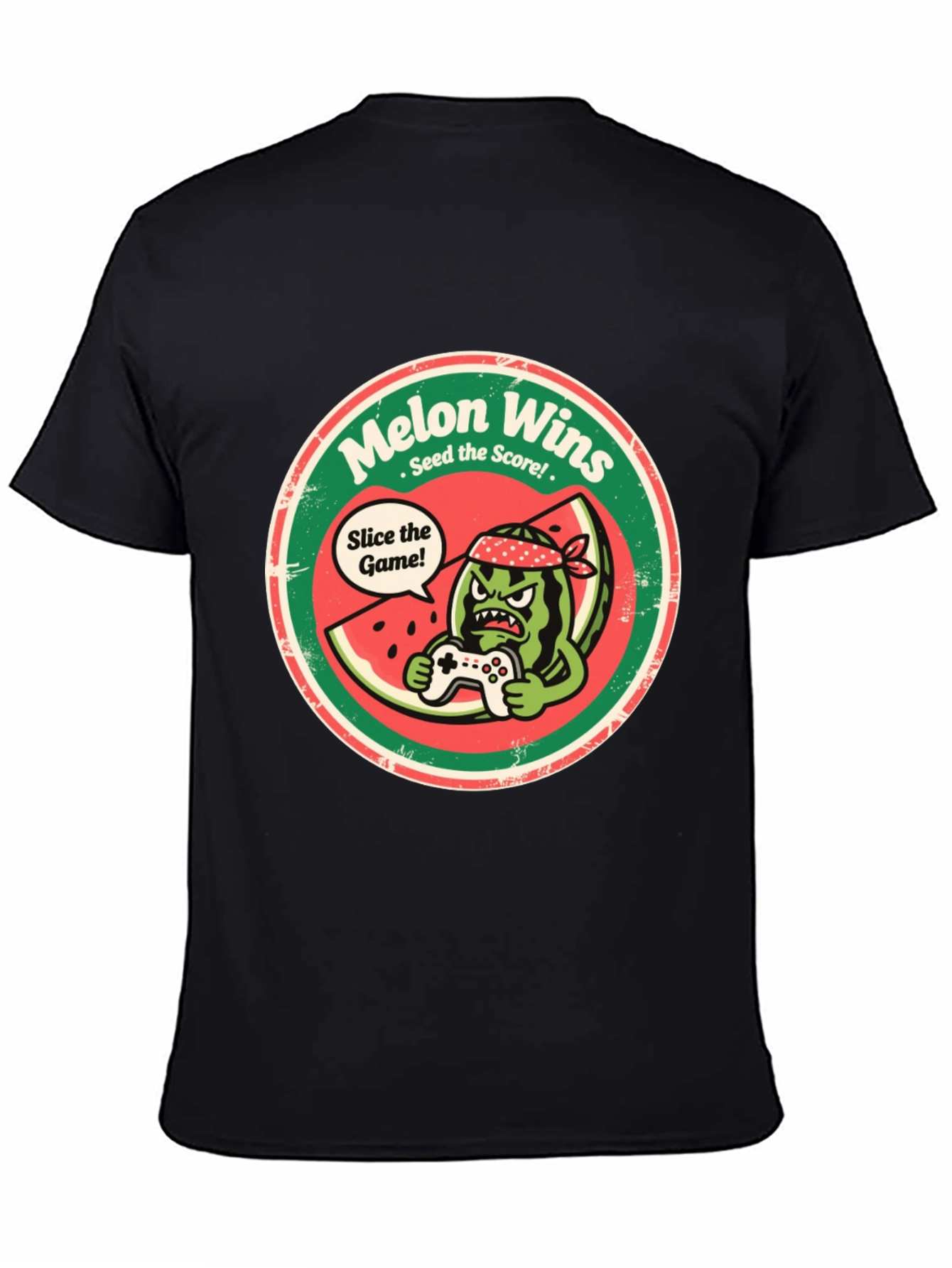 Melon Wins T-Shirt - Gamer Watermelon Tee