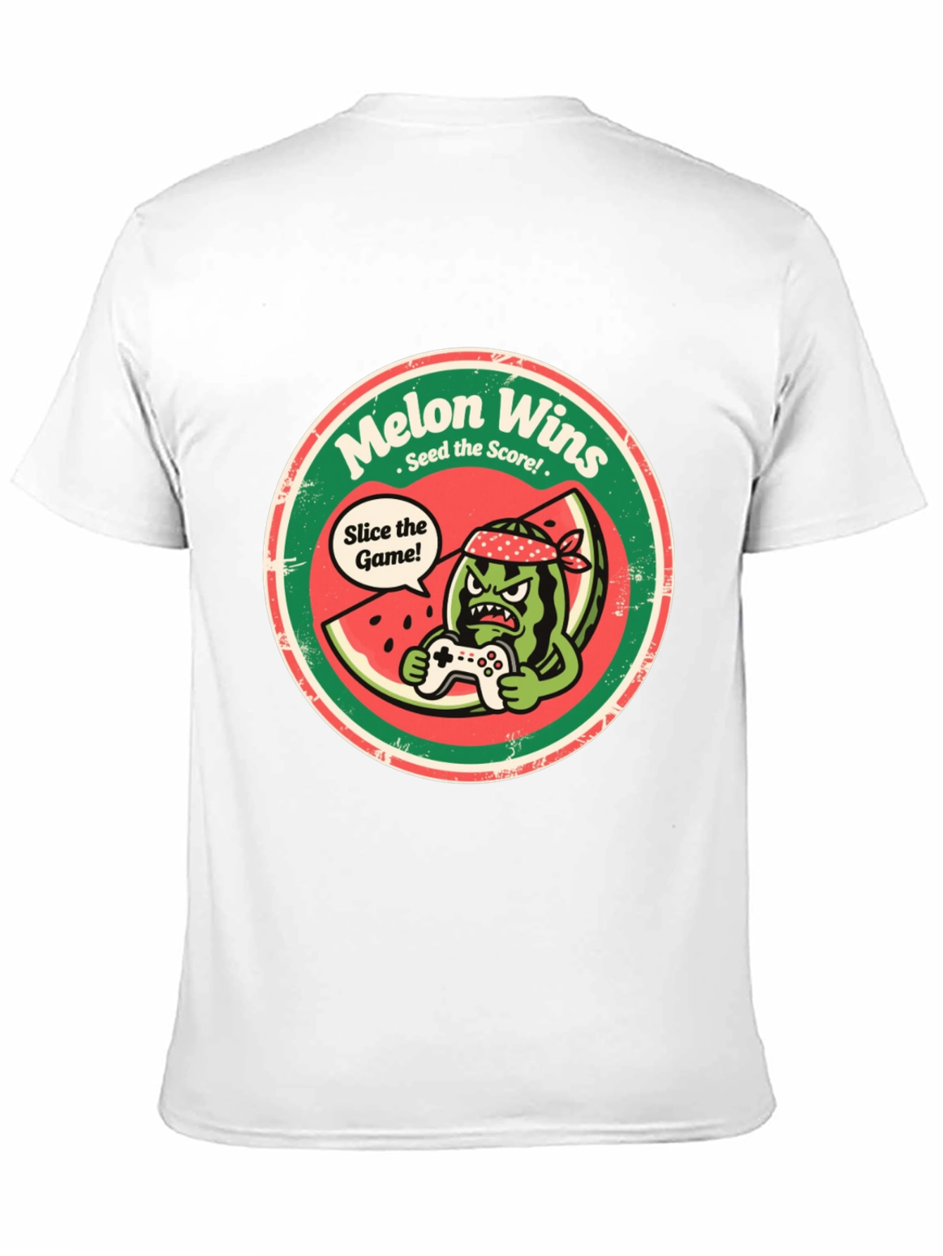 Melon Wins T-Shirt - Gamer Watermelon Tee