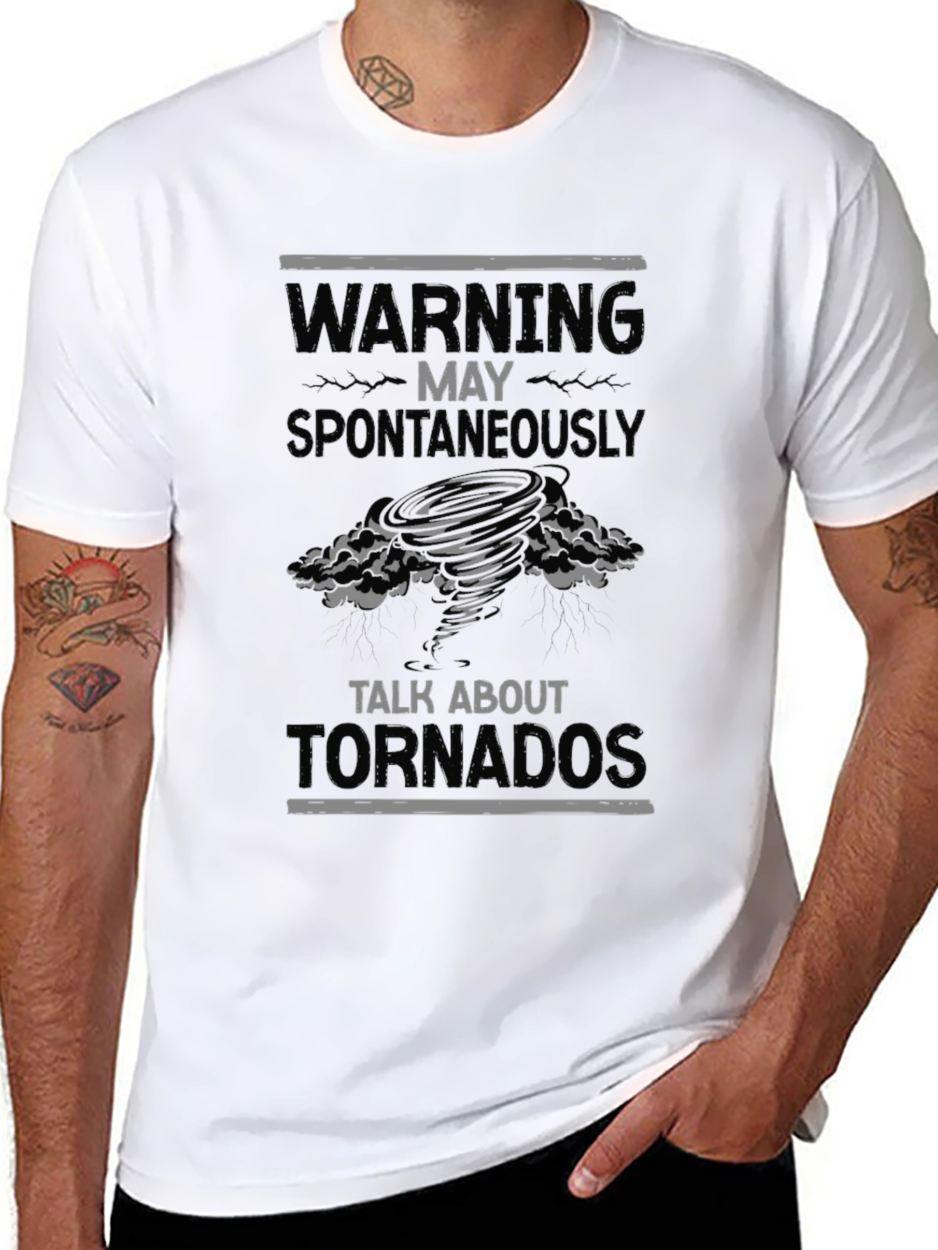 Warning May Spontaneously Talk About Tornadoes T-Shirt
