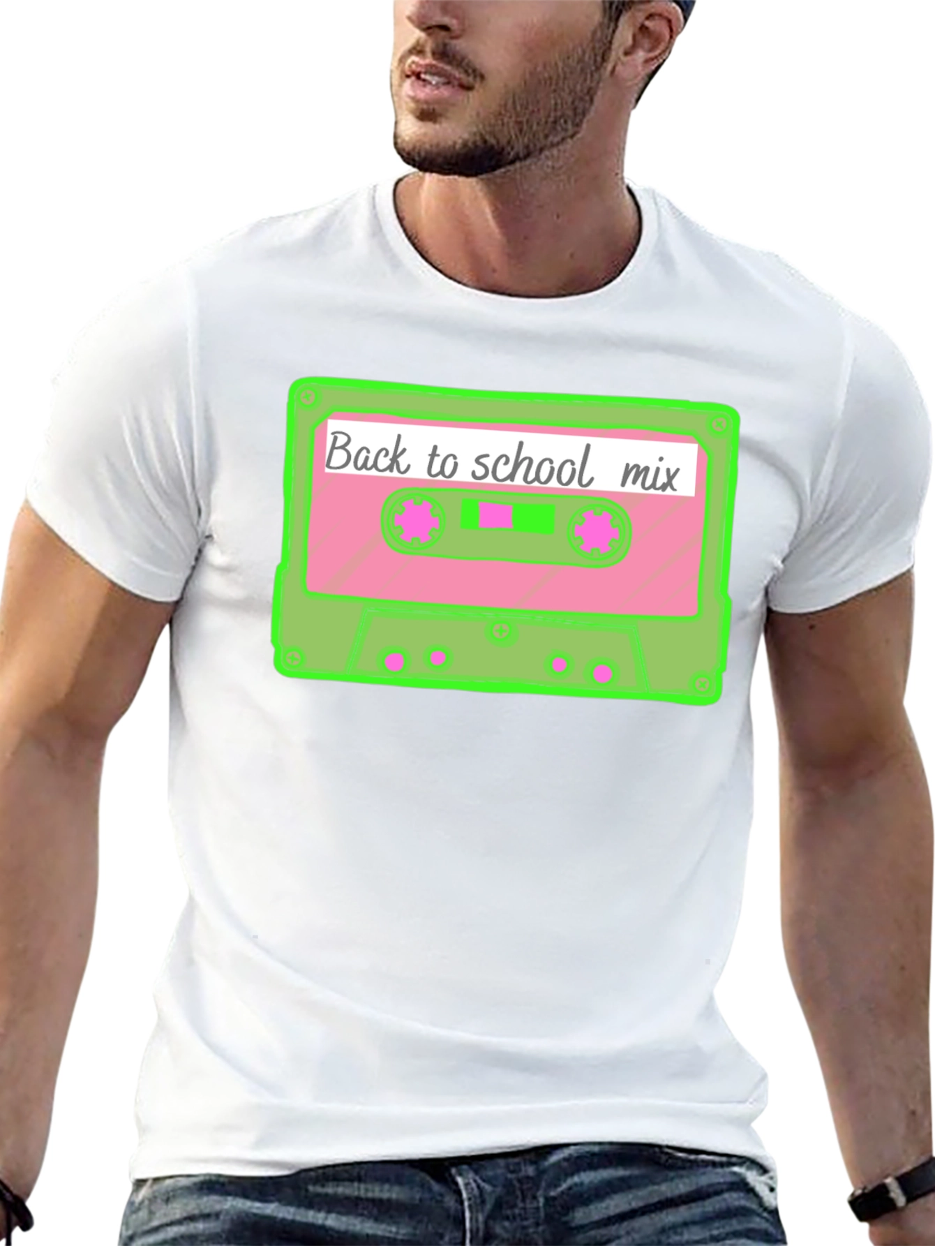 Retro Back to School Mix Tape Cassette T-Shirt