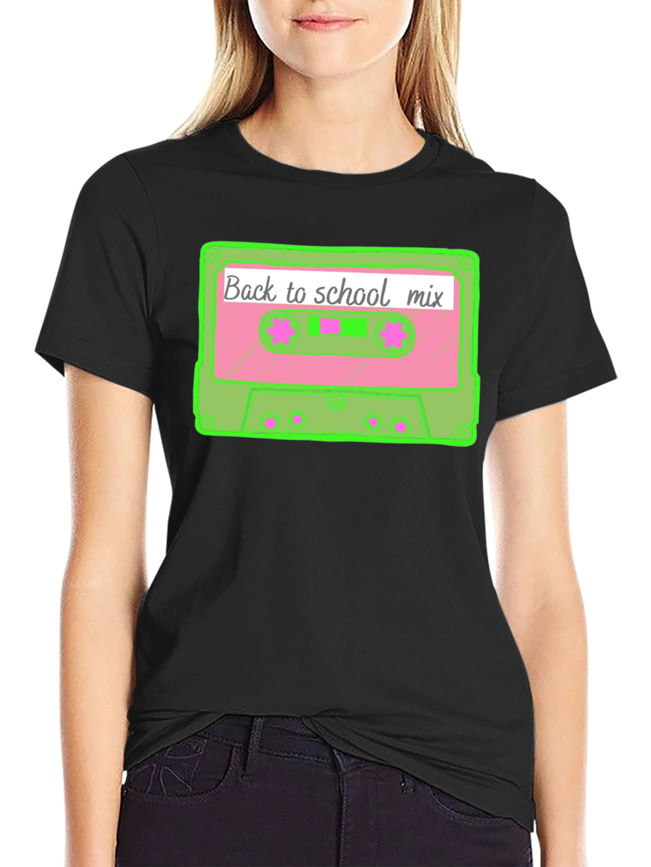 Retro Back to School Mix Tape Cassette T-Shirt