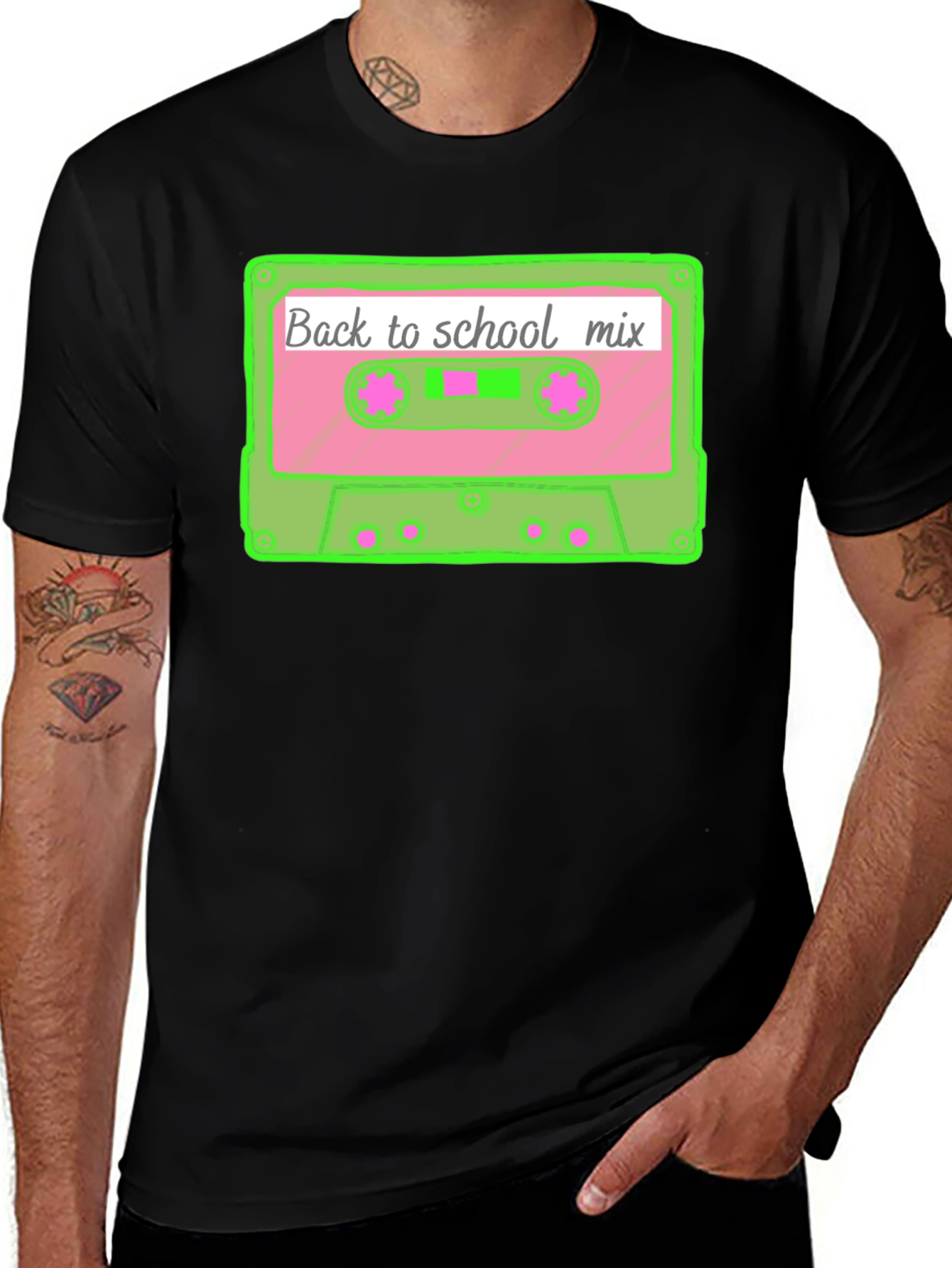Retro Back to School Mix Tape Cassette T-Shirt