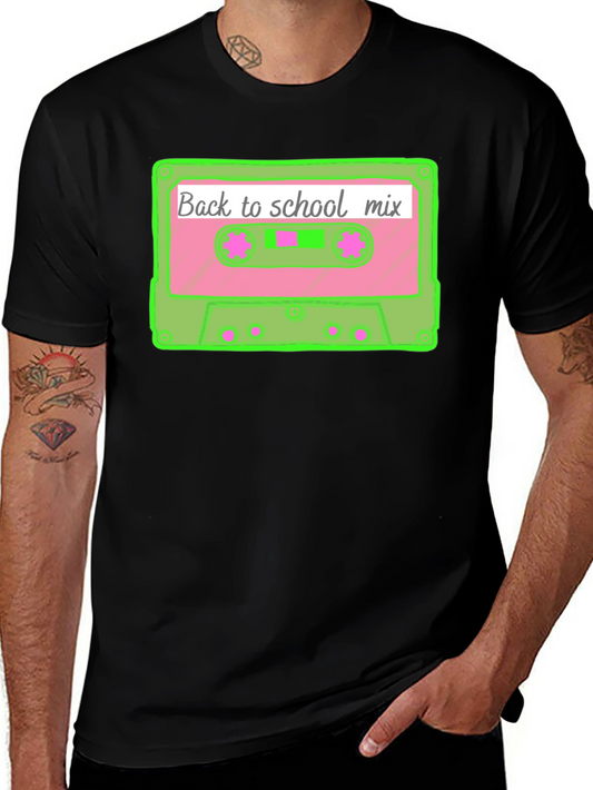 Retro Back to School Mix Tape Cassette T-Shirt